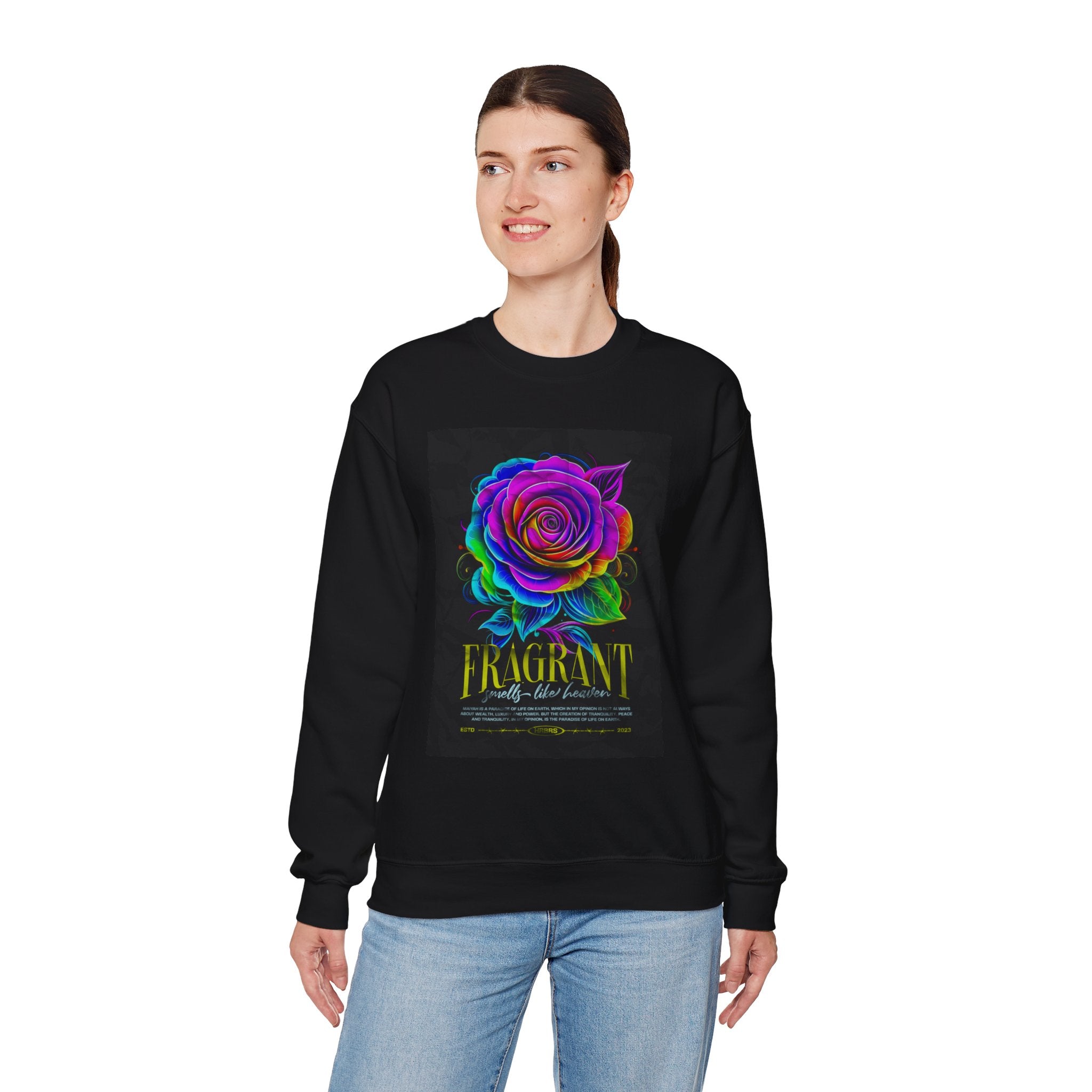 Fluorescent Rose “Fragrant” Crewneck Sweatshirt