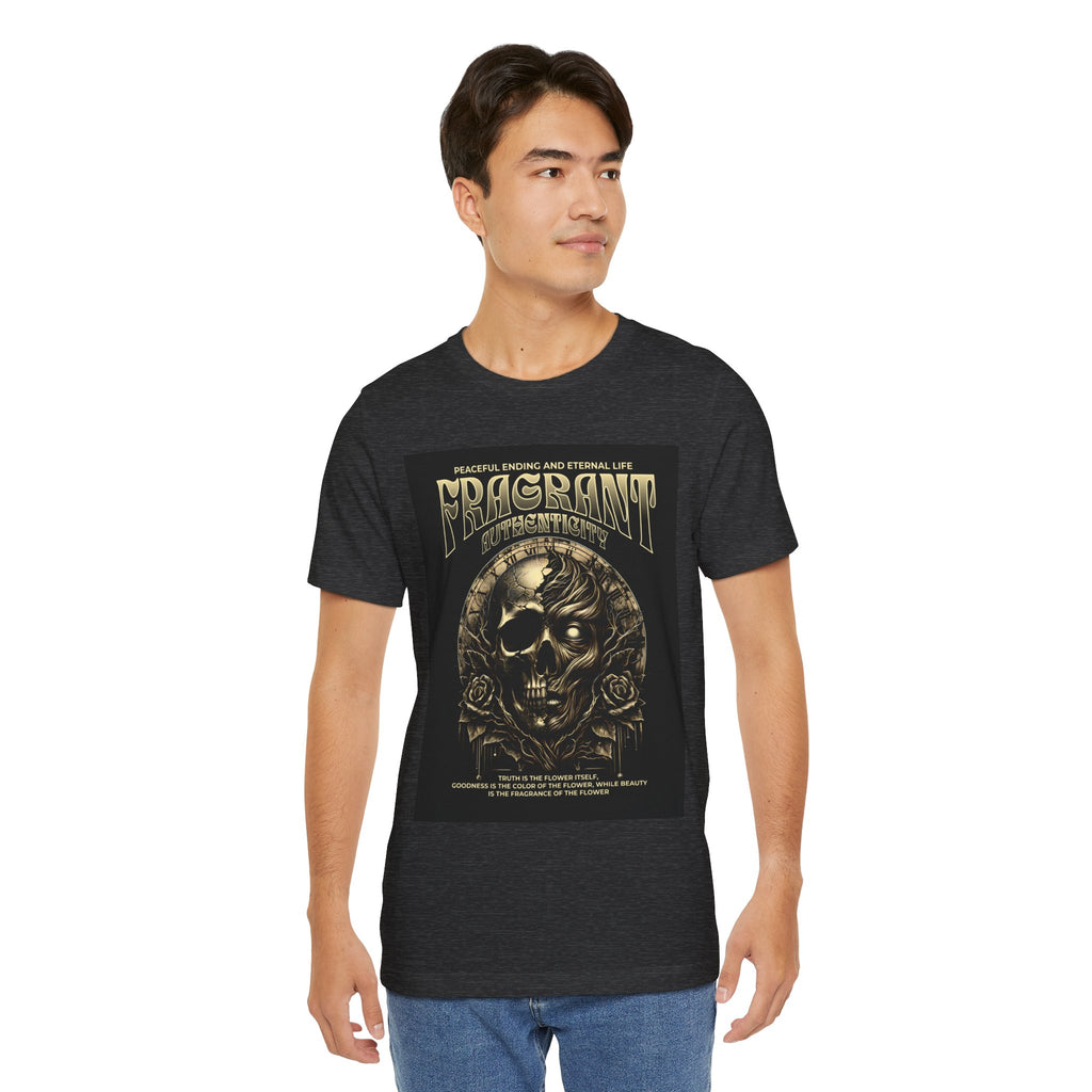 Skull & Roses Graphic Tee — "Fragrant" Vintage Gothic Band Shirt