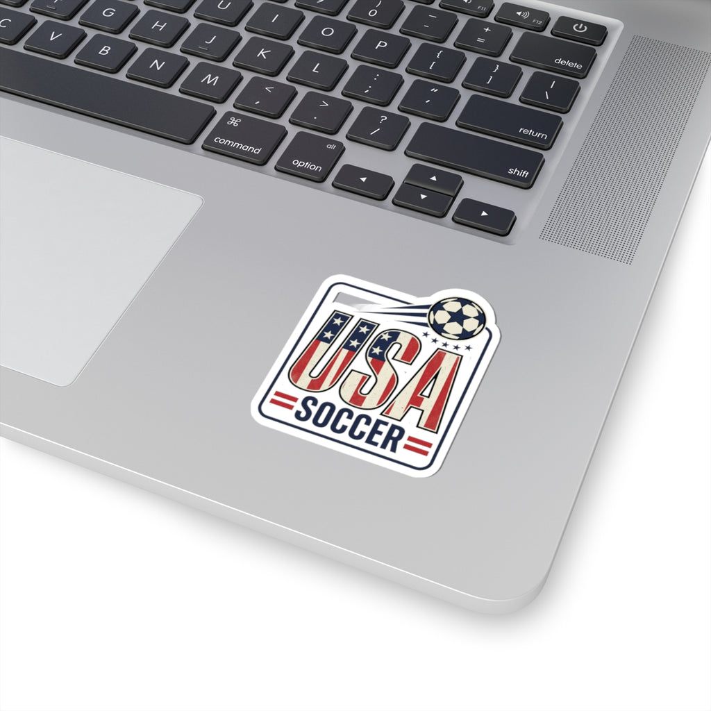 USA Soccer Kiss-Cut Sticker | Soccer Country Pride, American Flag Colors