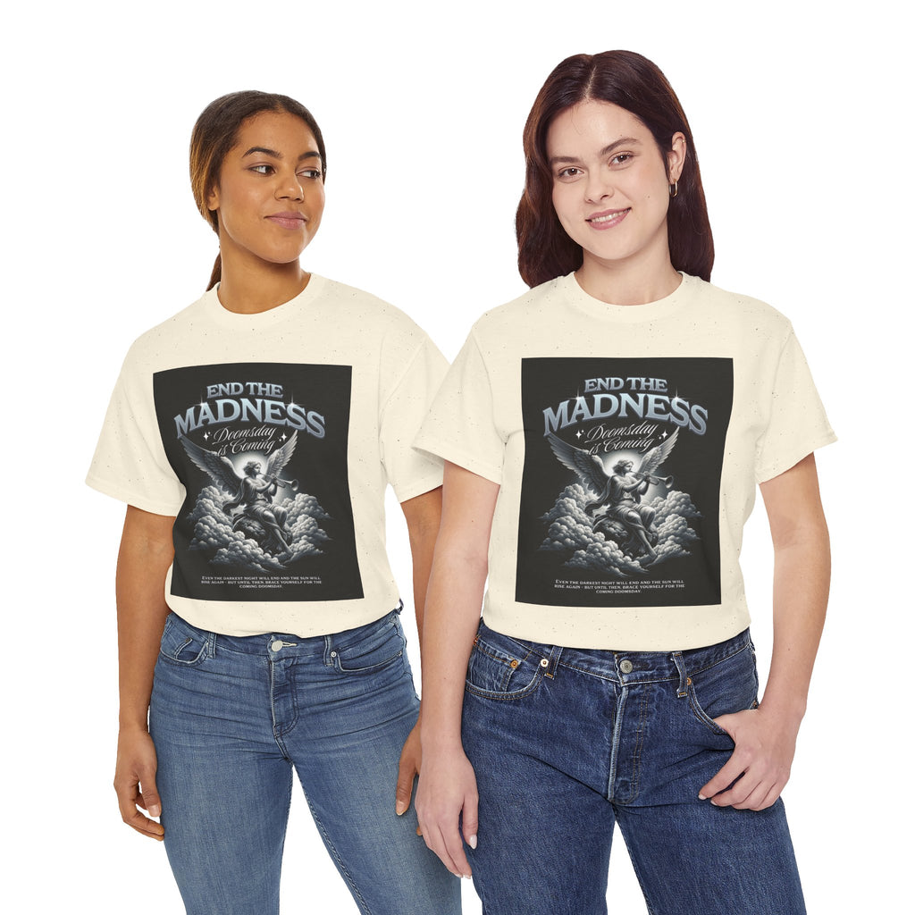 End the Madness Angel Graphic Tee — Vintage Gothic Band-Style T-Shirt