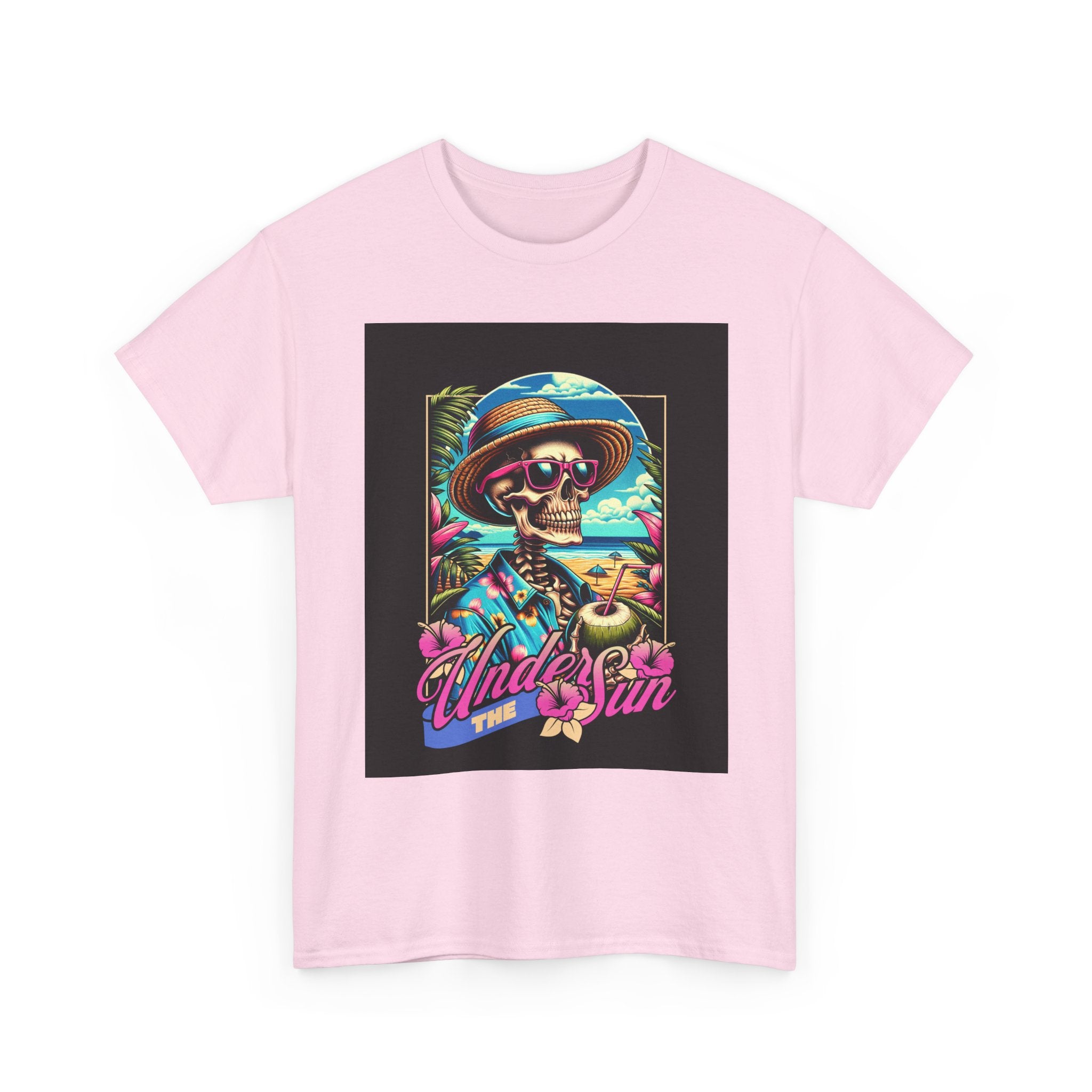 Skull Beach Tee — "Under the Sun" Retro Surf Graphic T-Shirt