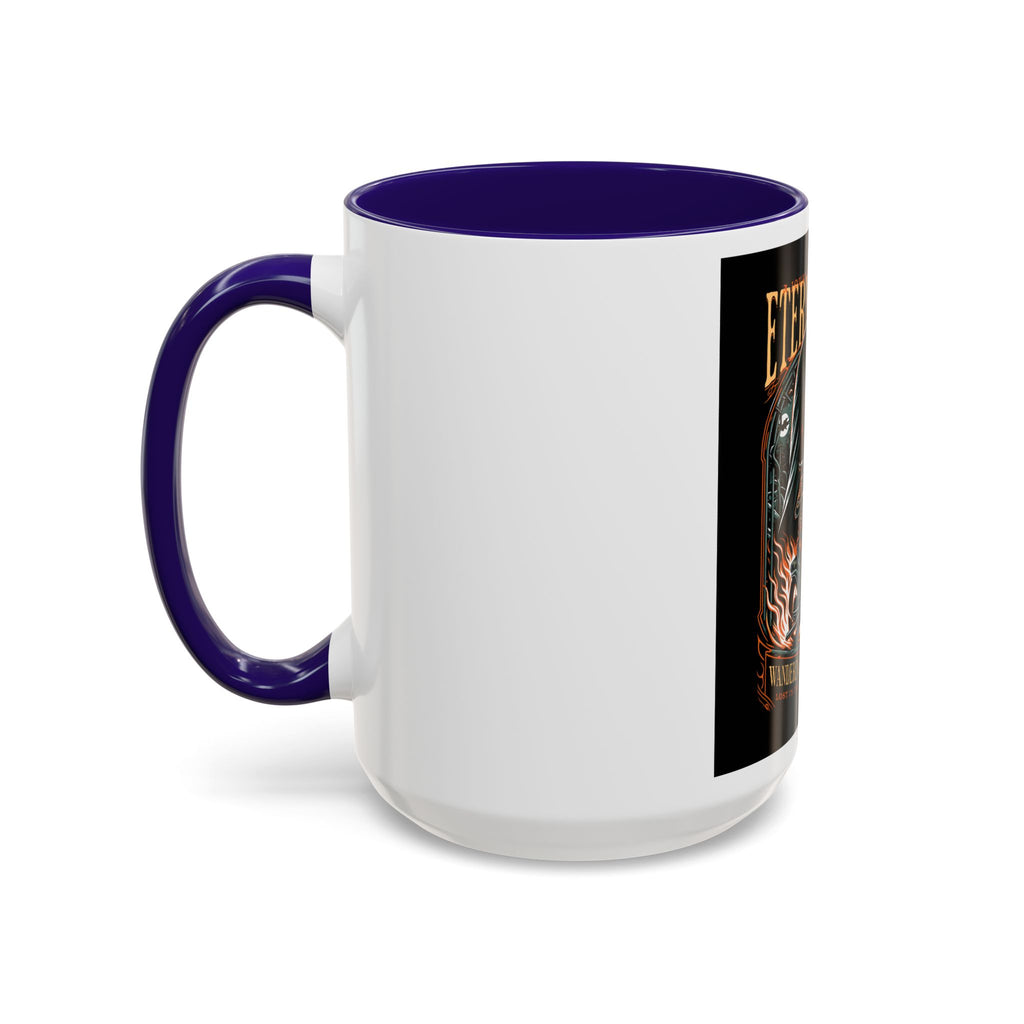 Eternal Exile Skull Biker Mug — Gothic Motorcycle Coffee Cup (11oz/15oz)
