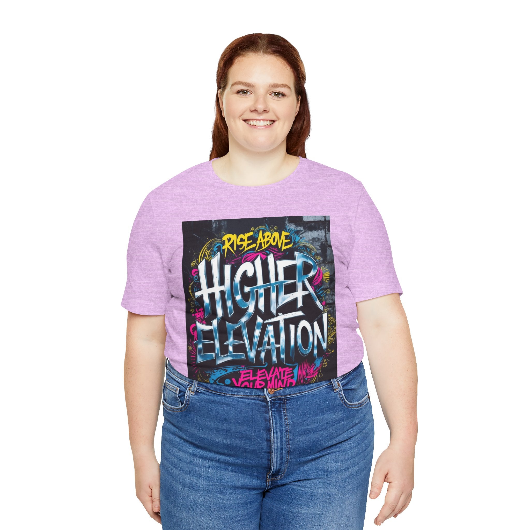 Higher Elevation Graffiti T-Shirt — "Rise Above, Elevate Your Mind"
