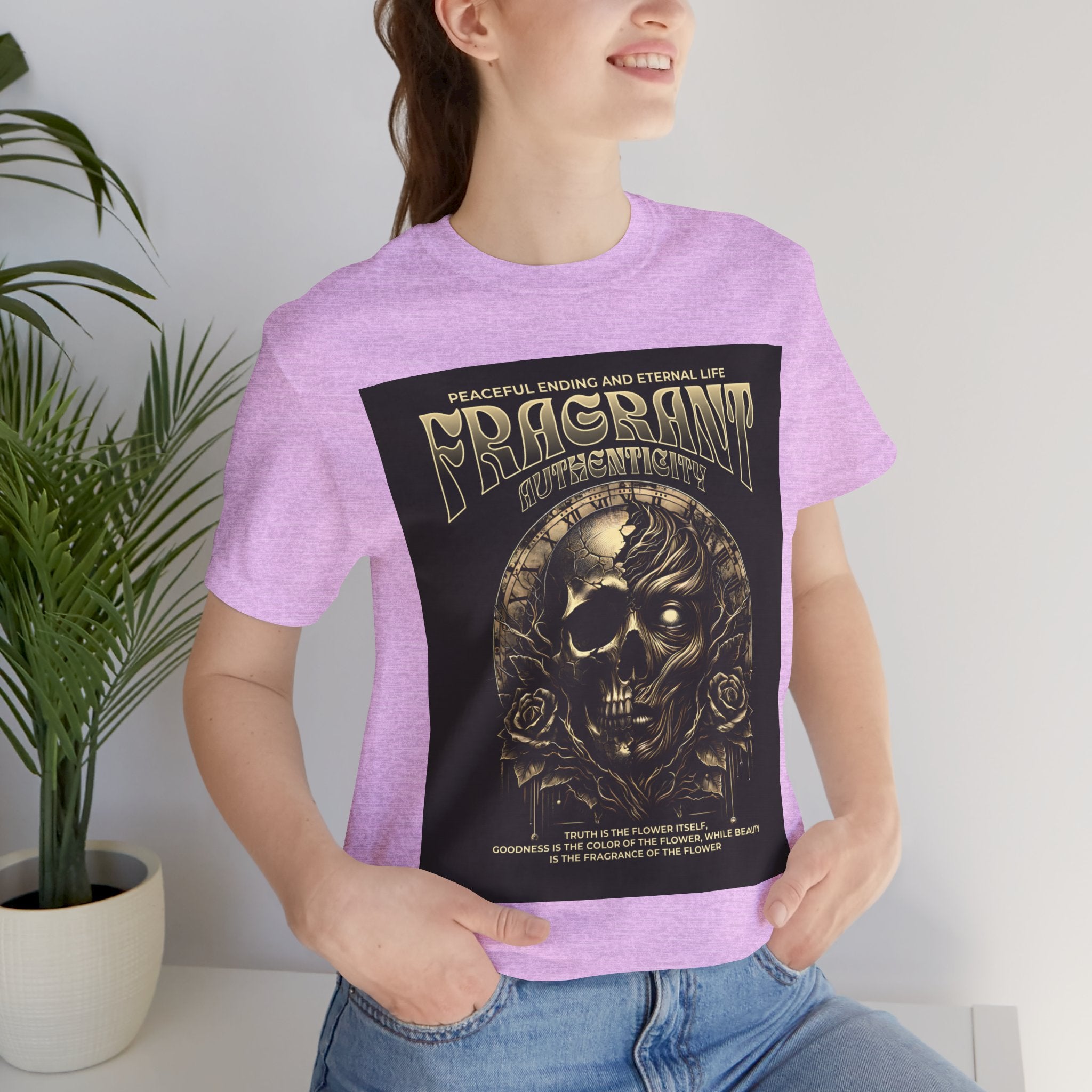 Skull & Roses Graphic Tee — "Fragrant" Vintage Gothic Band Shirt