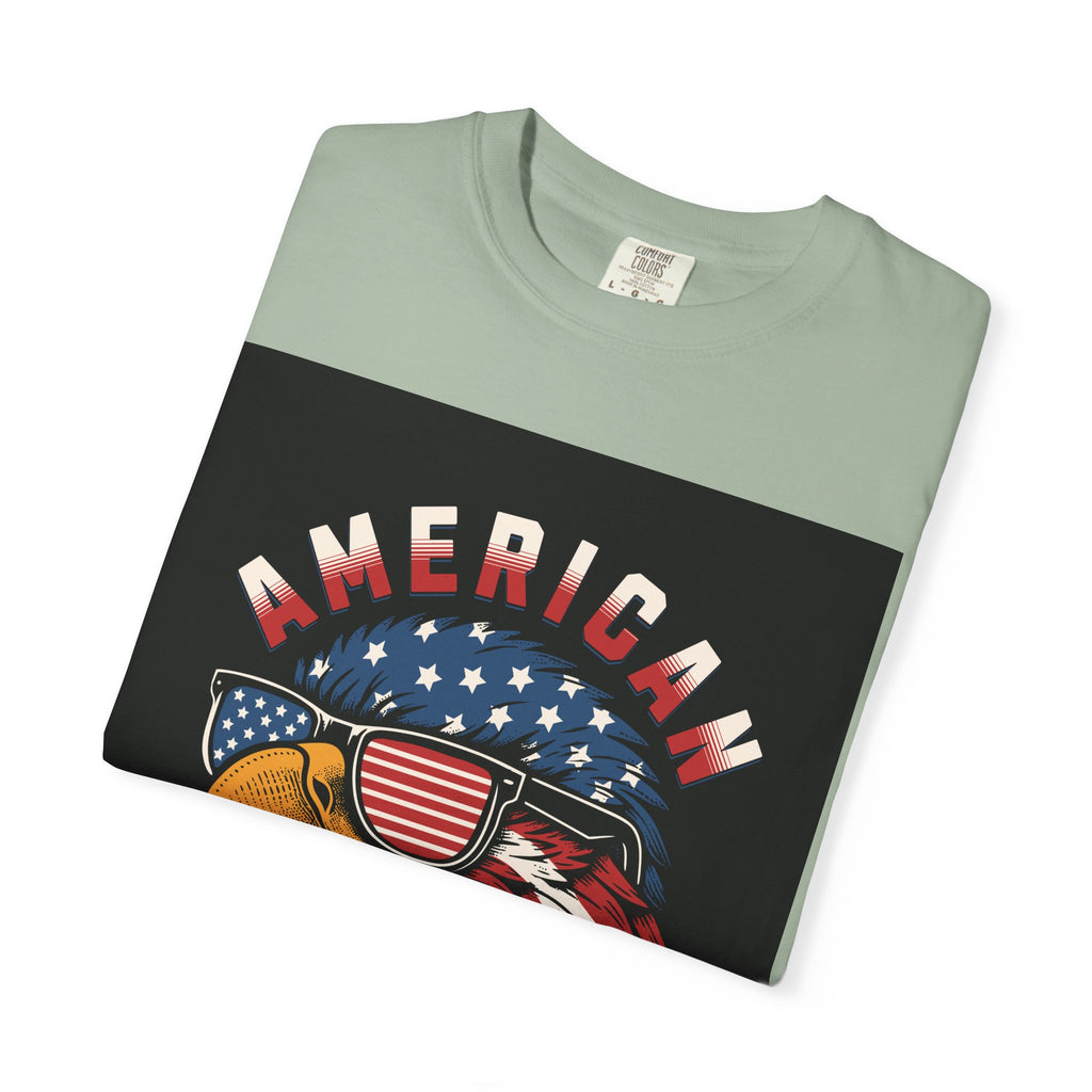 American Eagle Sunglasses T-Shirt — Patriotic USA Flag Graphic
