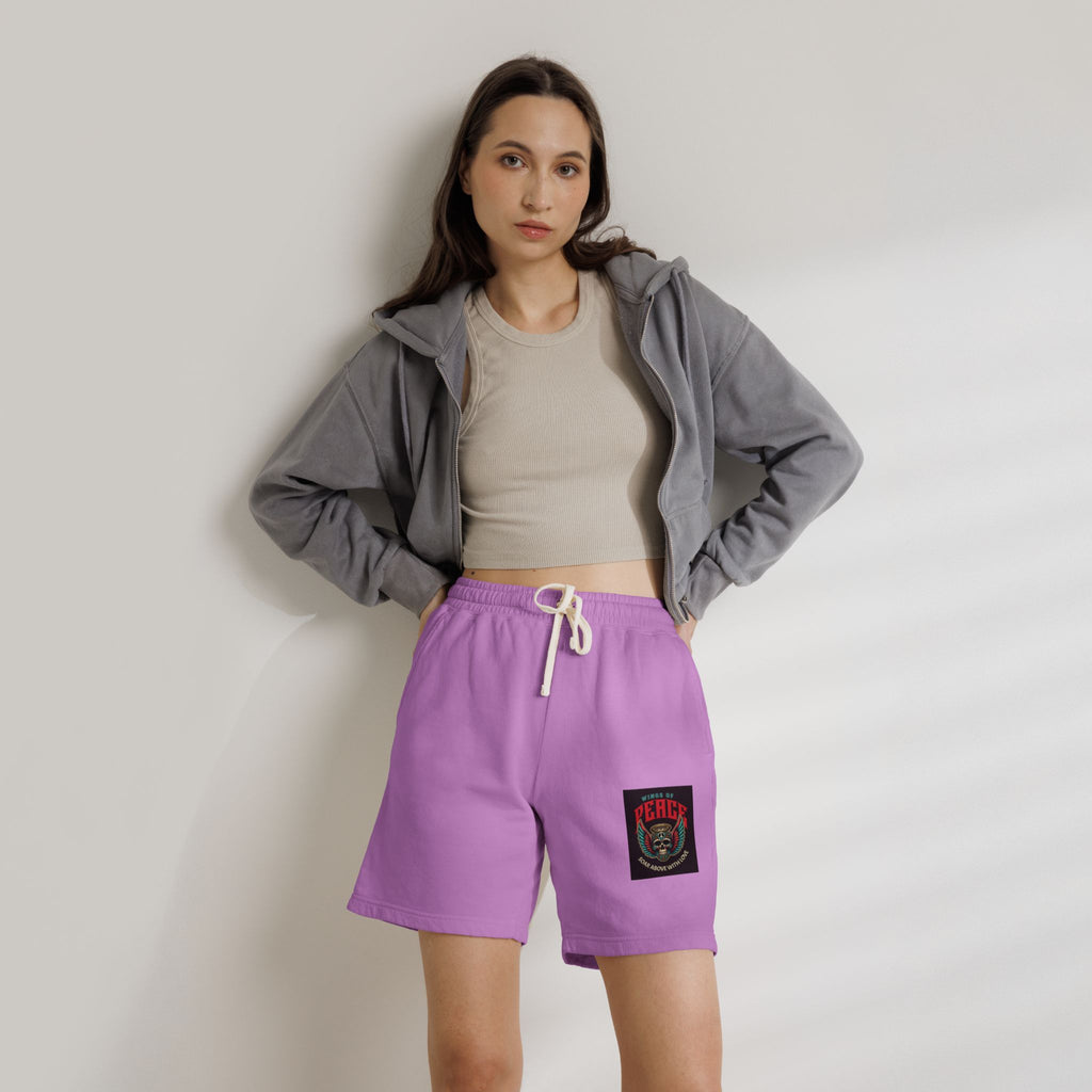 Fleece Sweat Shorts — 'House of Perks' Vintage Patch Lounge Shorts
