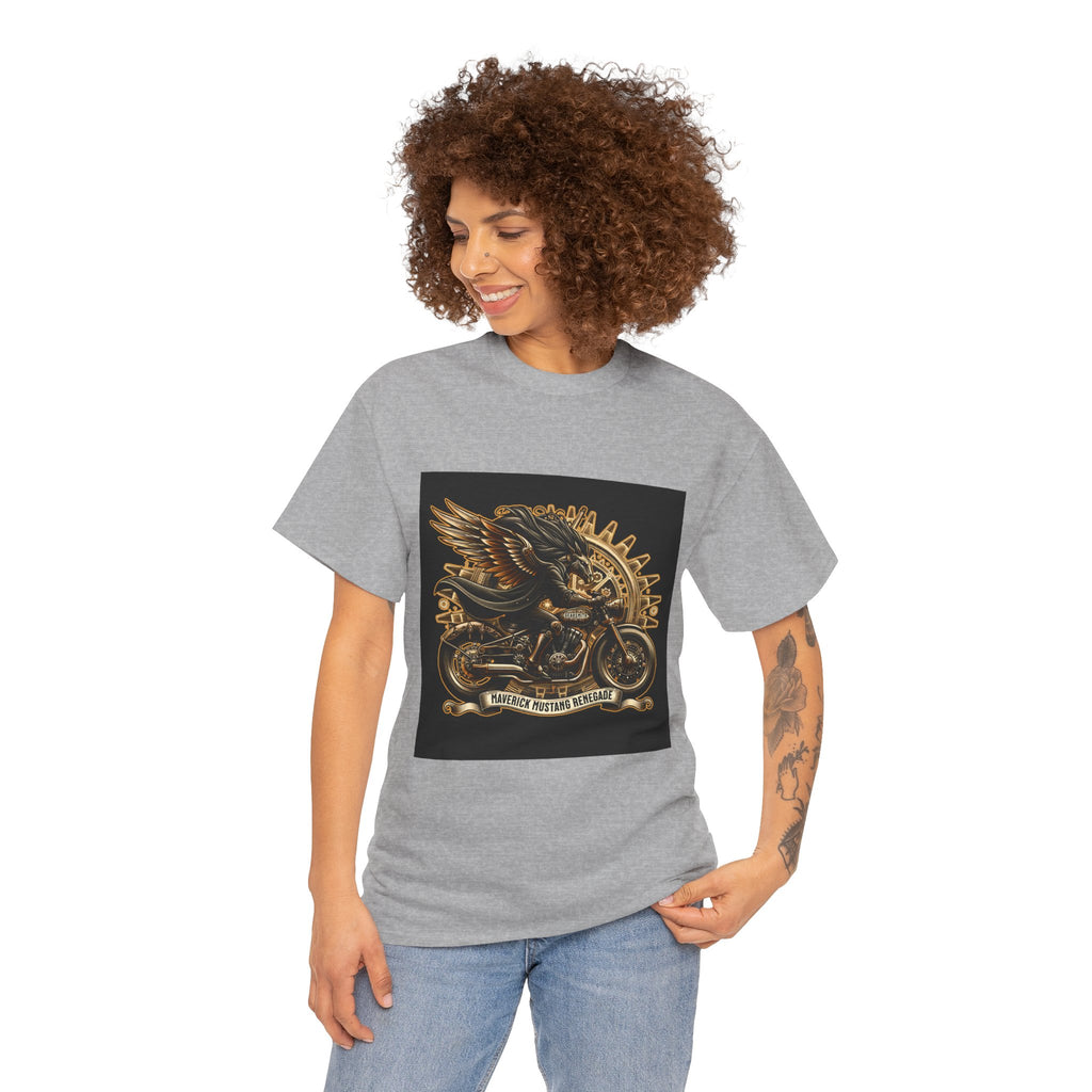 Vintage Winged Motorcycle Tee — "Ride Forever, Ride Free" Biker T-Shirt