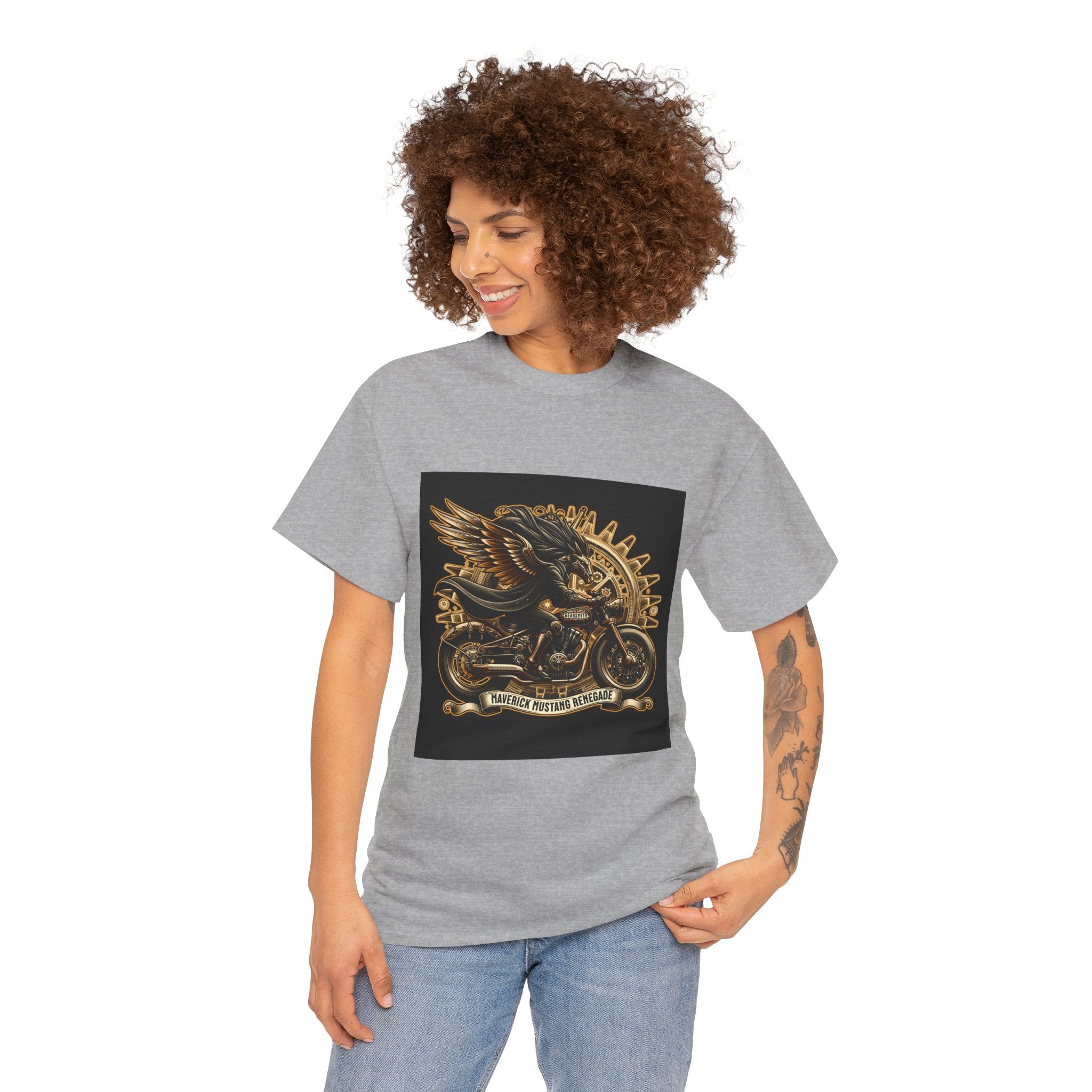 Vintage Winged Motorcycle Tee — "Ride Forever, Ride Free" Biker T-Shirt