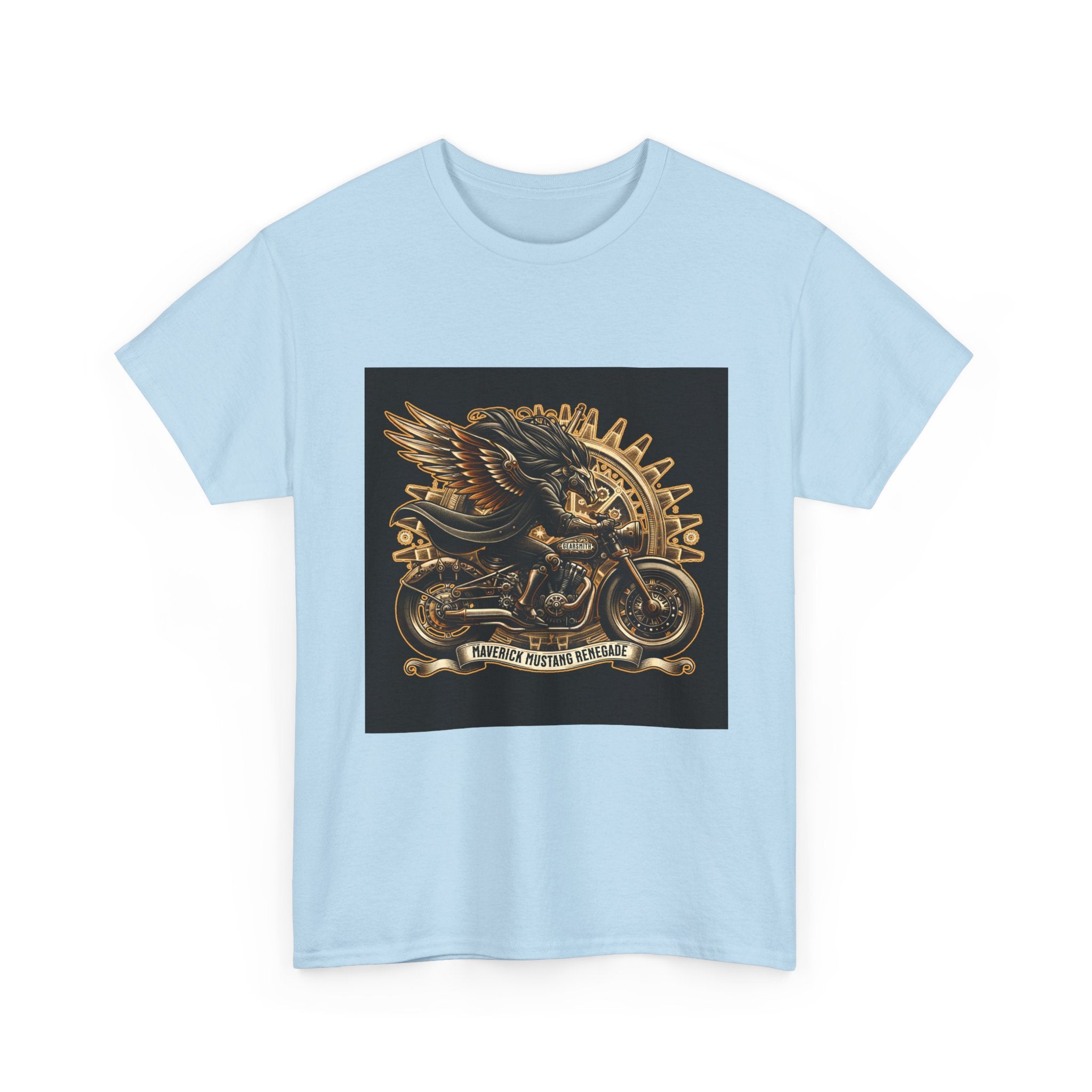 Vintage Winged Motorcycle Tee — "Ride Forever, Ride Free" Biker T-Shirt
