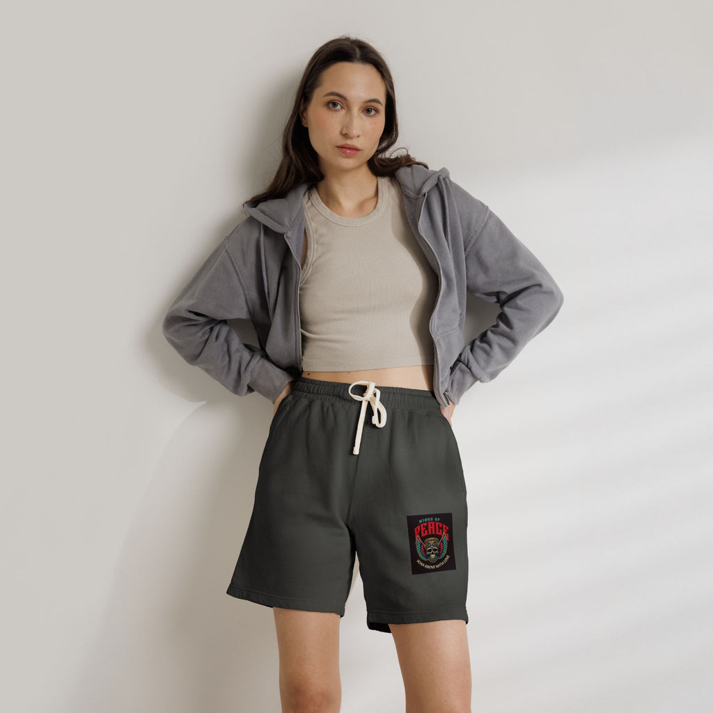 Fleece Sweat Shorts — 'House of Perks' Vintage Patch Lounge Shorts