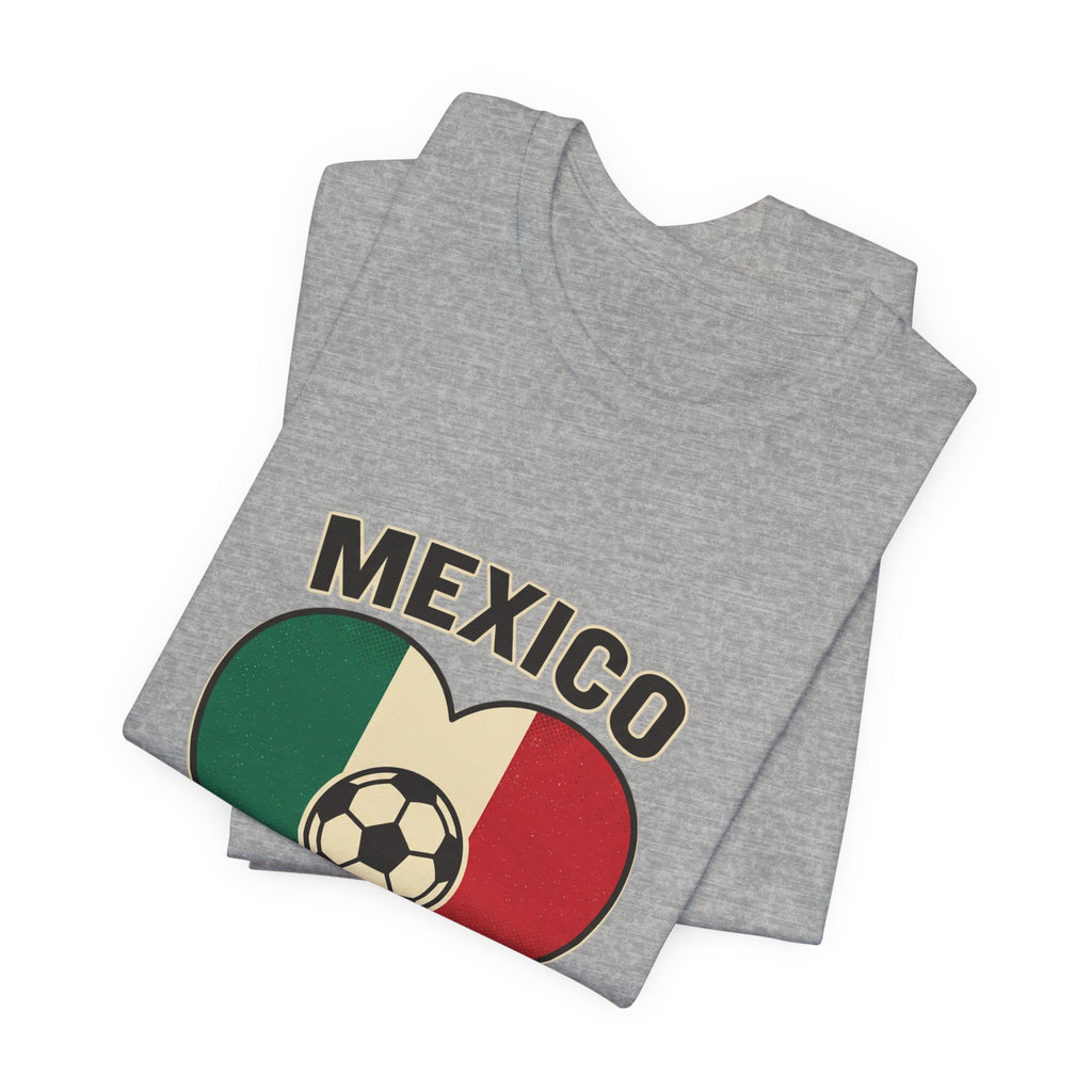 Mexico Heart Flag Futbolero Tee | Soccer Country Pride