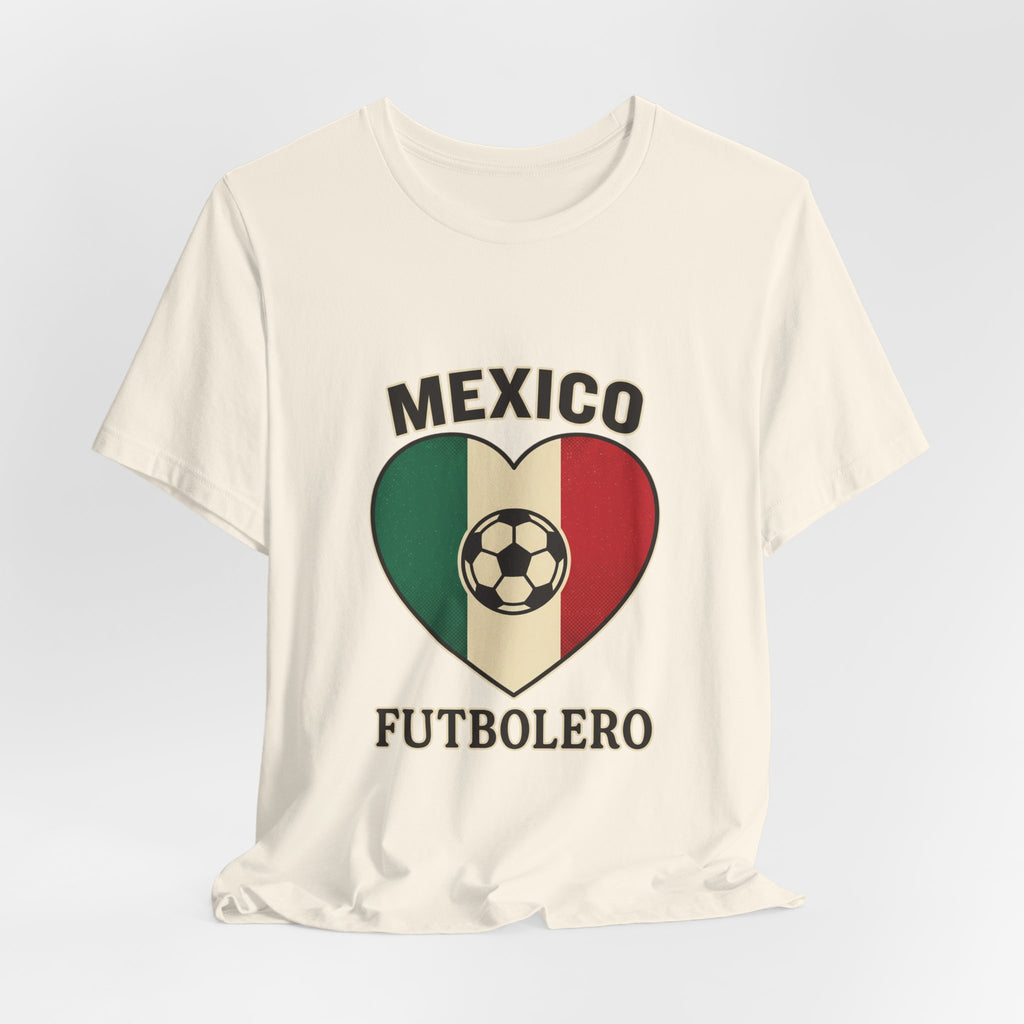 Mexico Heart Flag Futbolero Tee | Soccer Country Pride