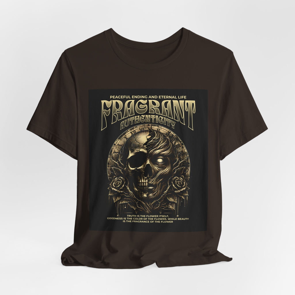 Skull & Roses Graphic Tee — "Fragrant" Vintage Gothic Band Shirt