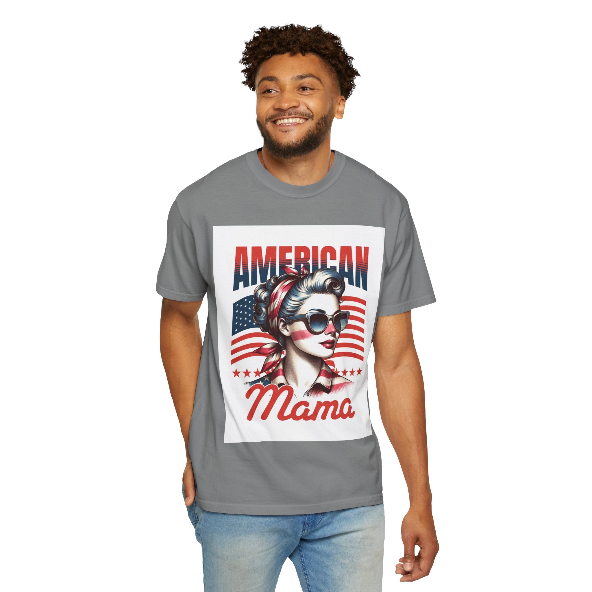American Mama T‑Shirt — Vintage Patriotic Mom Tee