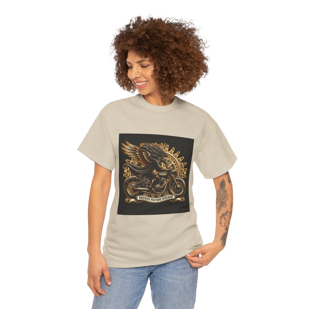 Vintage Winged Motorcycle Tee — "Ride Forever, Ride Free" Biker T-Shirt