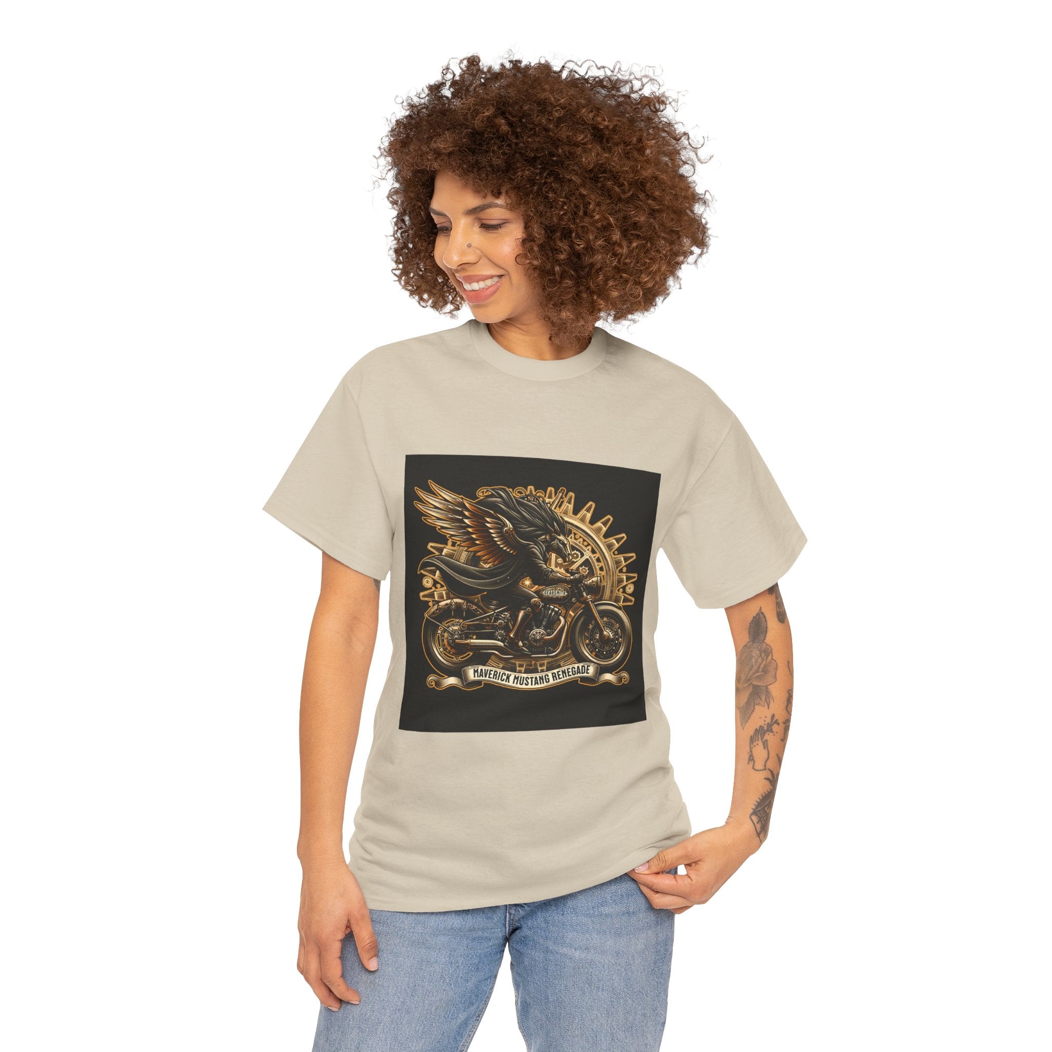 Vintage Winged Motorcycle Tee — "Ride Forever, Ride Free" Biker T-Shirt