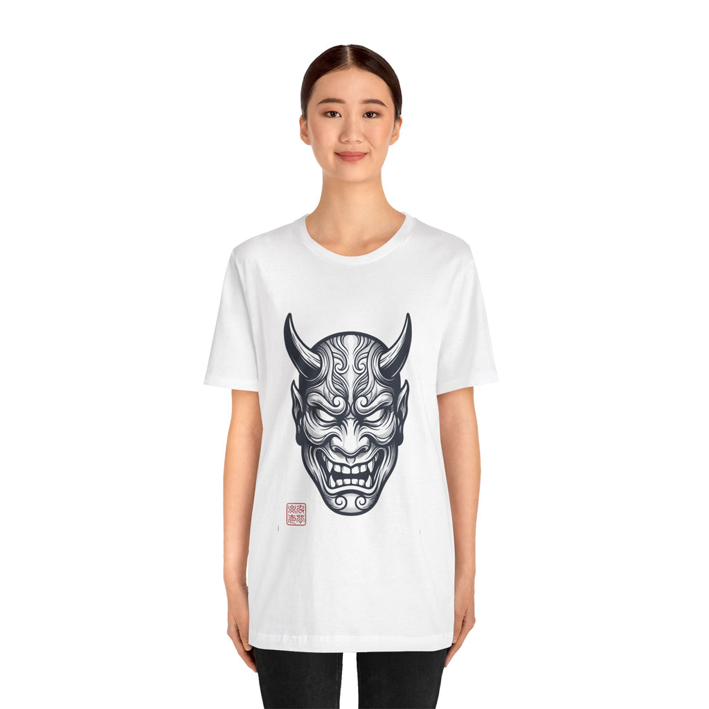 Demon Hannya Mask T‑Shirt — Japanese Oni Tattoo Graphic Tee