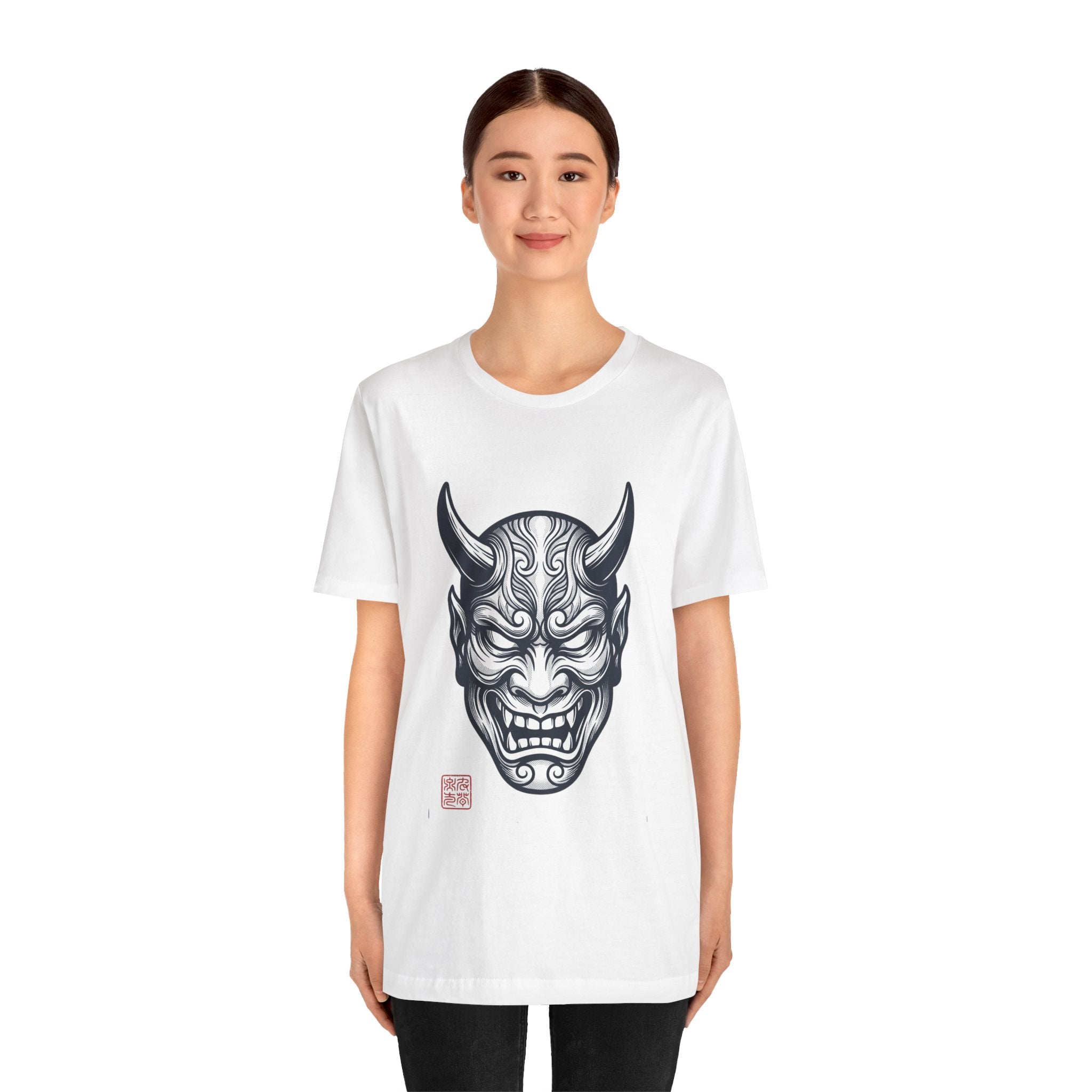 Demon Hannya Mask T‑Shirt — Japanese Oni Tattoo Graphic Tee