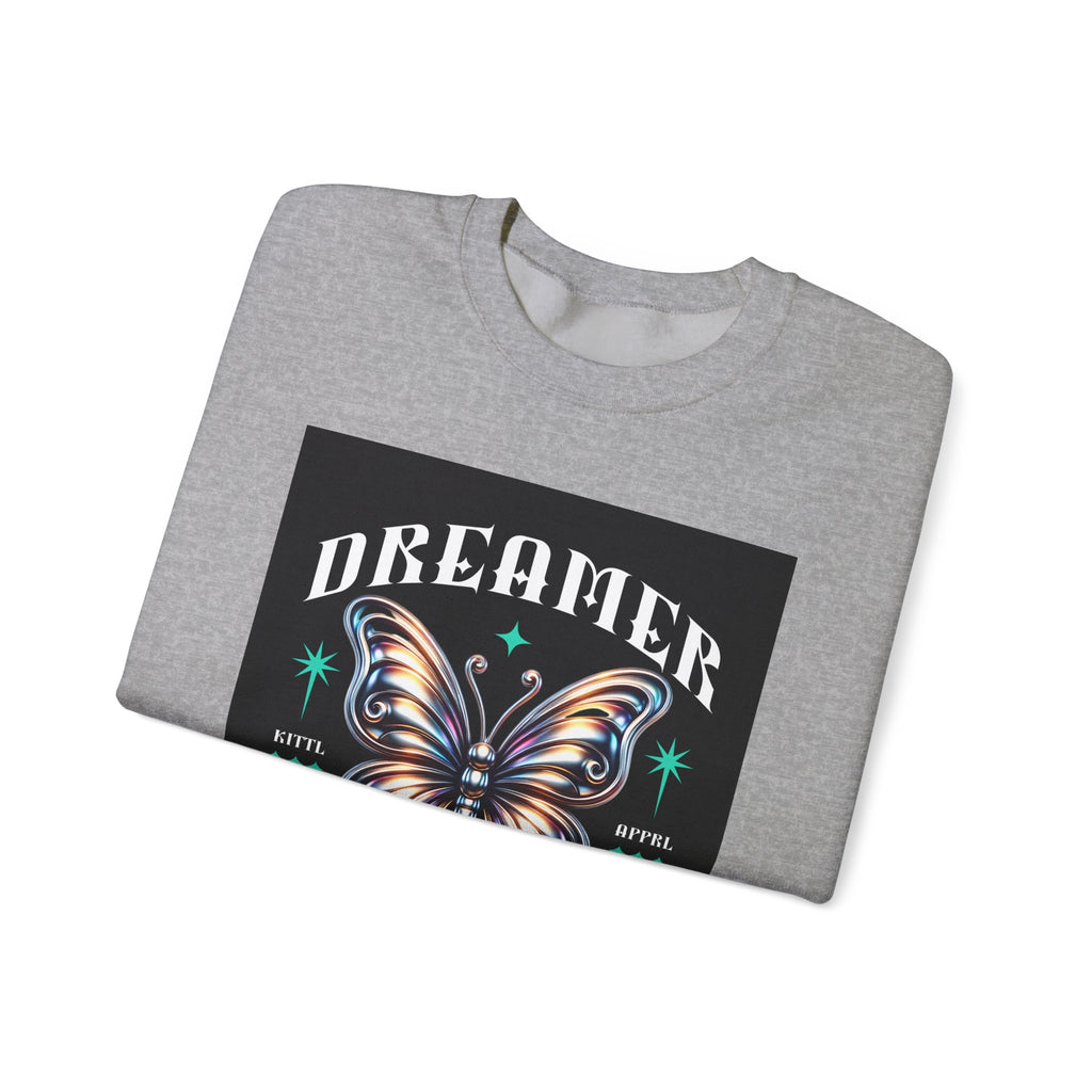 Dreamer Butterfly Crewneck Sweatshirt — Inspiring 'Dreamer' Graphic Pullover