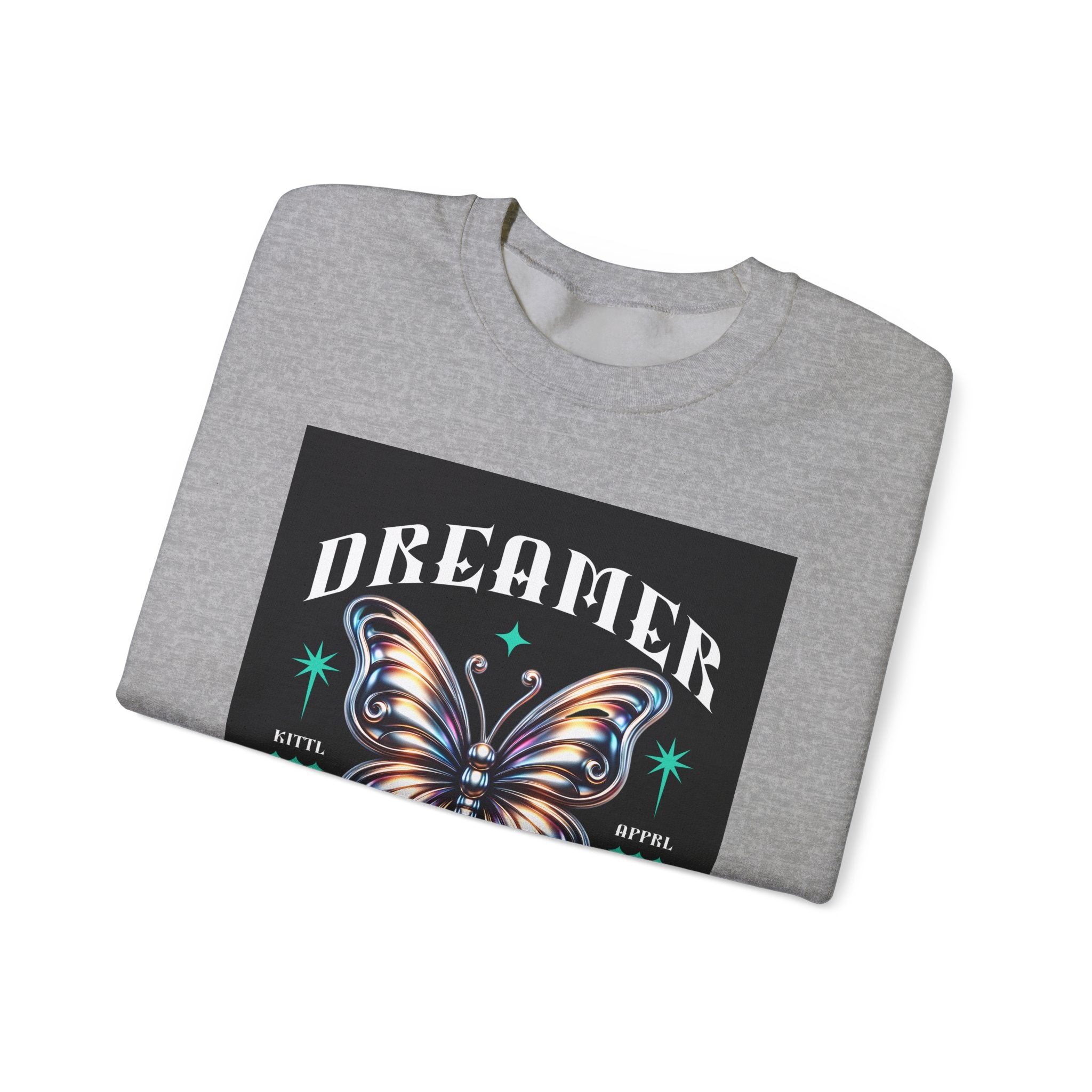 Dreamer Butterfly Crewneck Sweatshirt — Inspiring 'Dreamer' Graphic Pullover