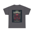 Warriors Electric Skull T‑Shirt — Red Skull & Roses Rock Graphic Tee