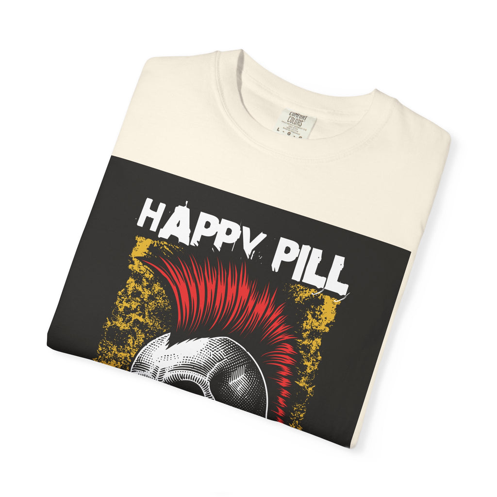 Happy Pill Punk Skull T-Shirt — 'Happy Pill Medication' Graphic Tee