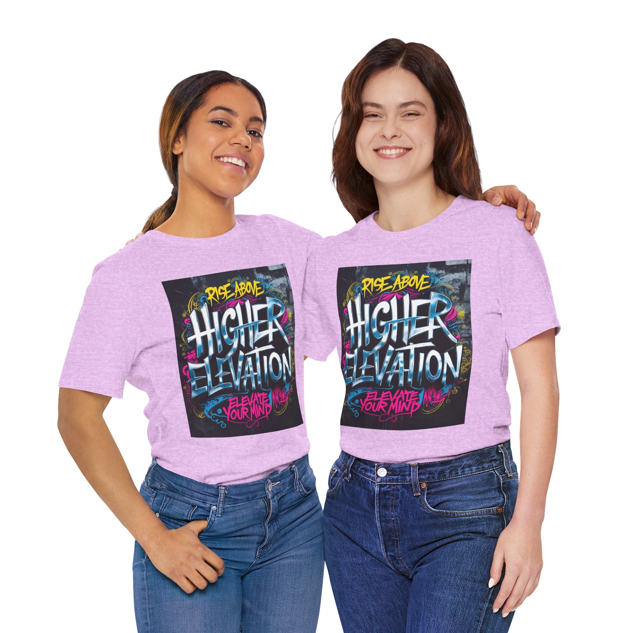 Higher Elevation Graffiti T-Shirt — "Rise Above, Elevate Your Mind"