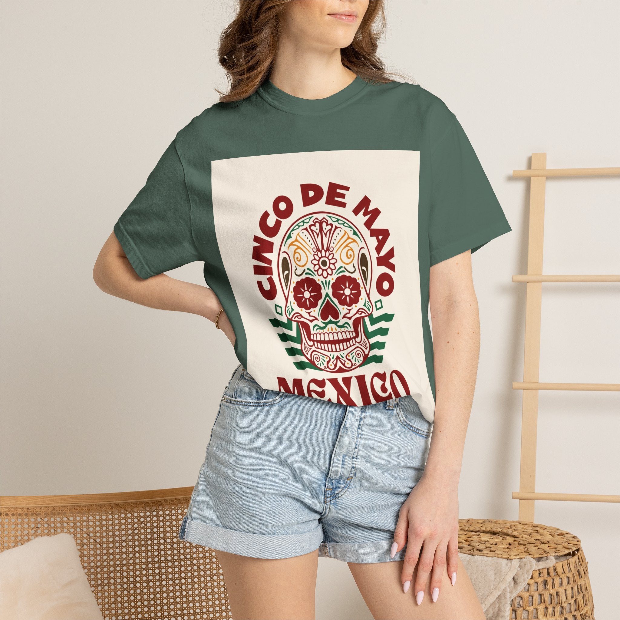 Cinco de Mayo Mexico Sugar Skull T-Shirt