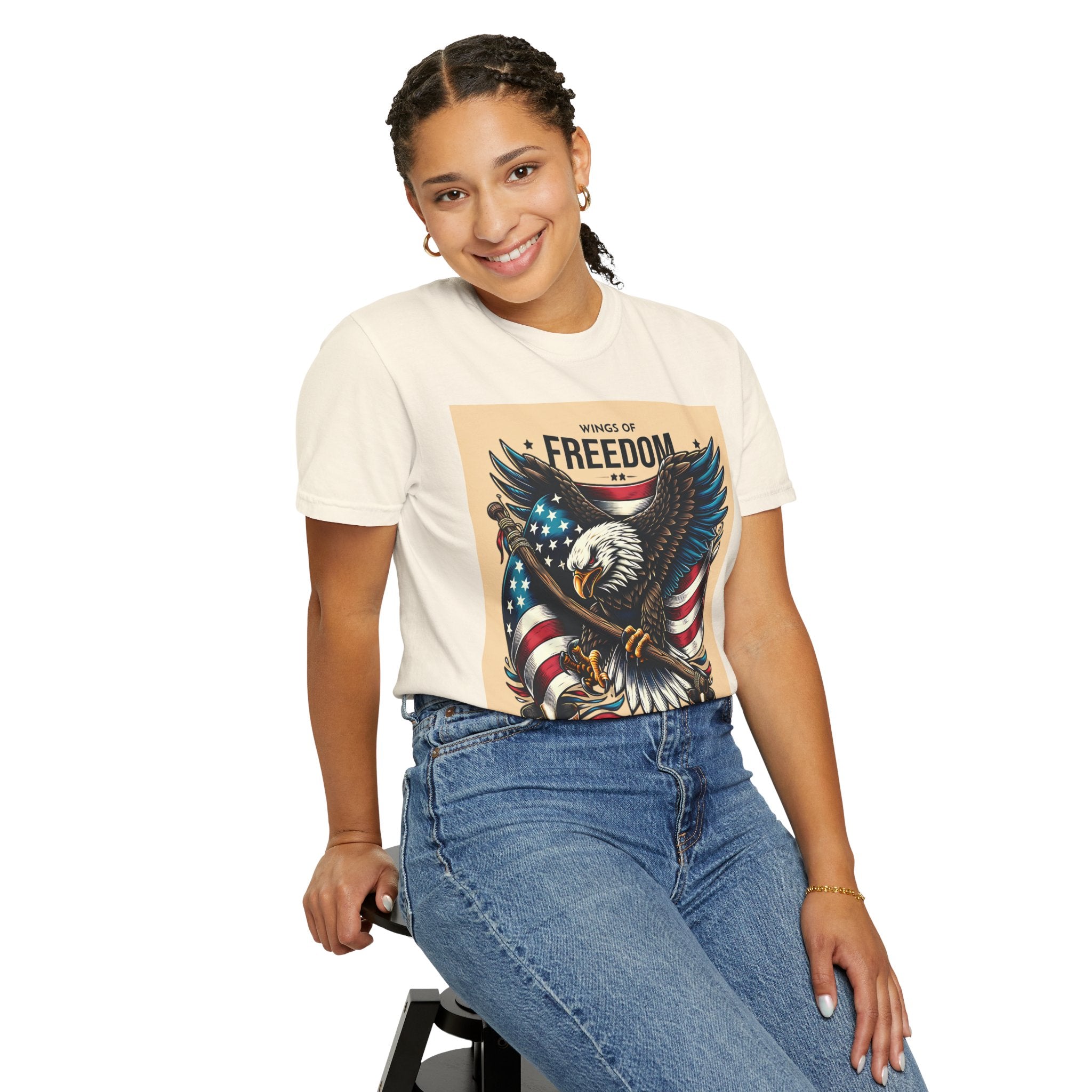 Freedom Eagle T-Shirt — Wings of America Patriotic Graphic Tee