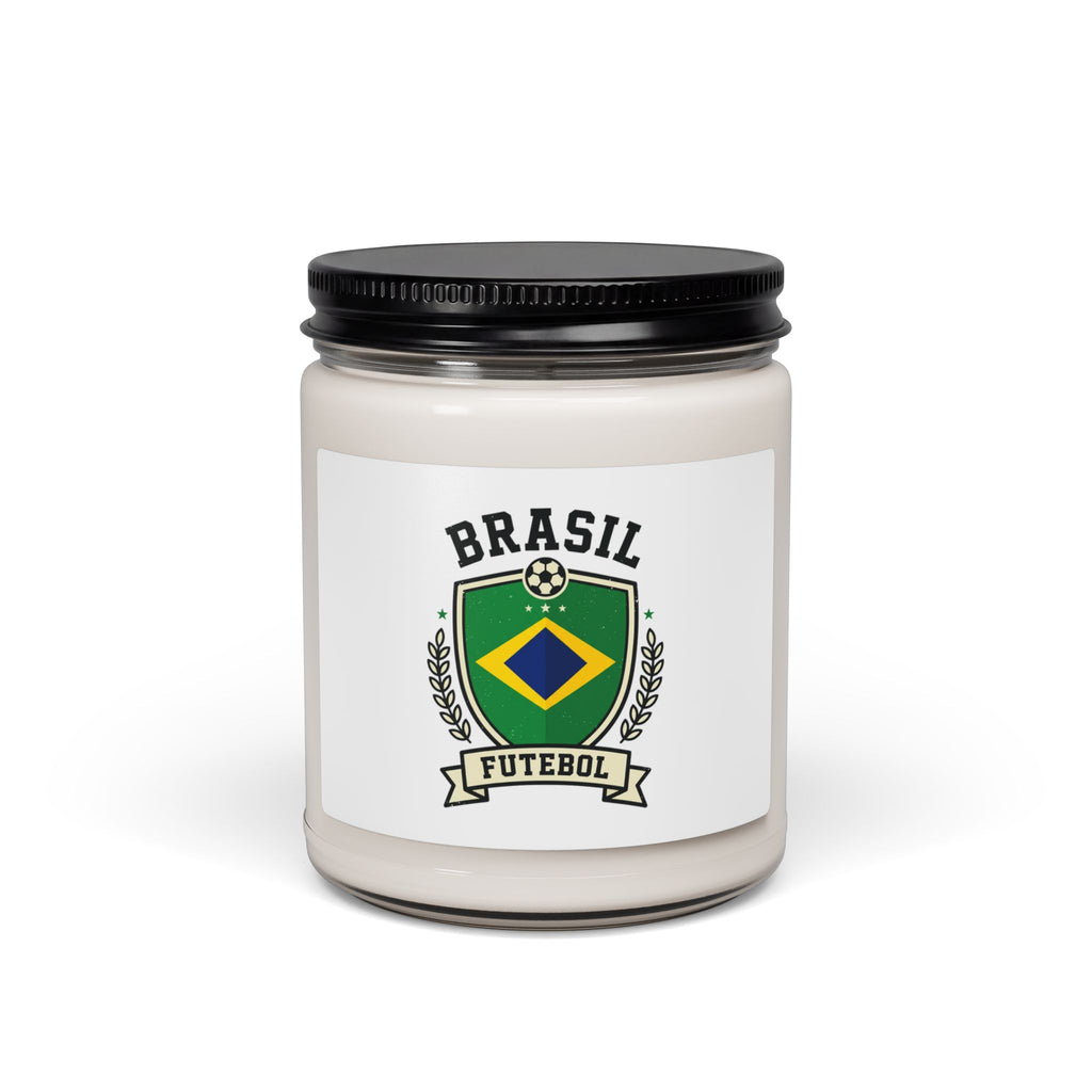 Brasil Futebol Crest Candle, 9oz Soy Candle | Brazil Soccer Pride