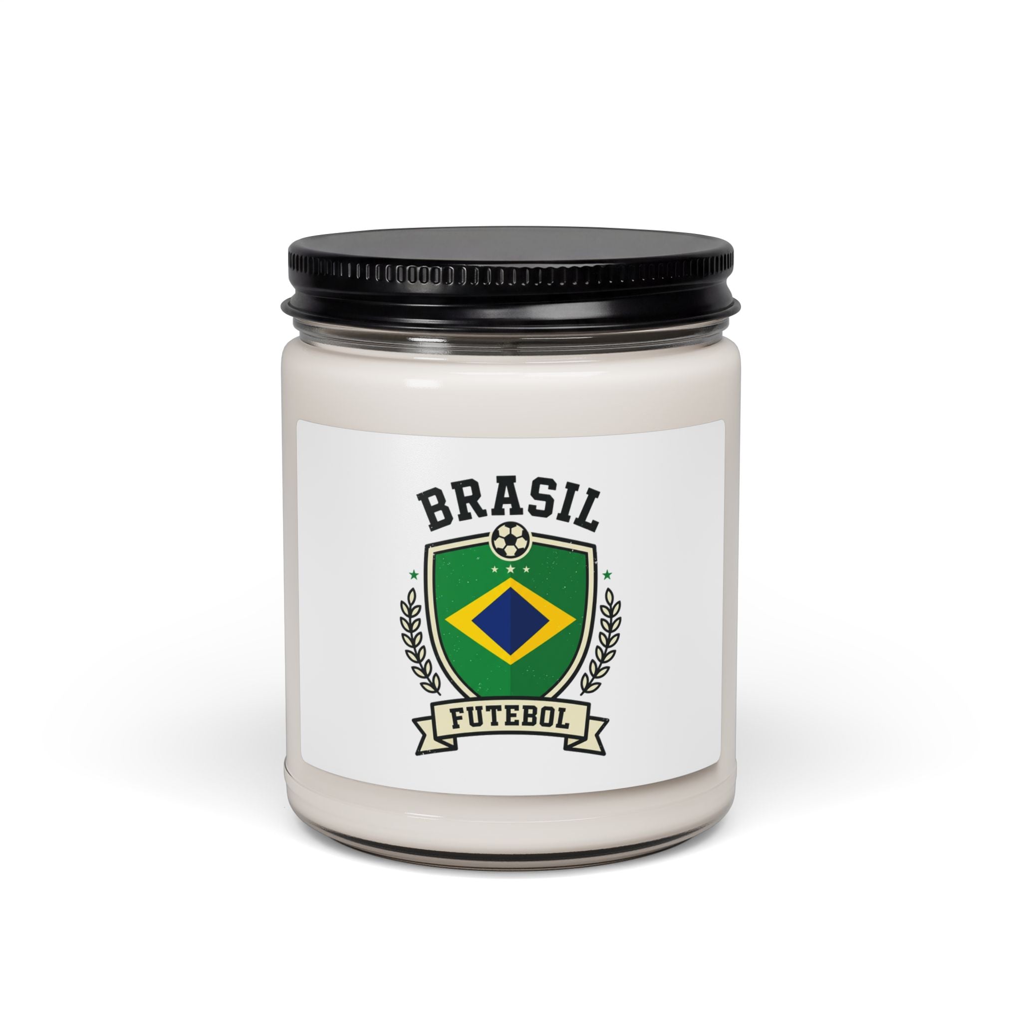 Brasil Futebol Crest Candle, 9oz Soy Candle | Brazil Soccer Pride