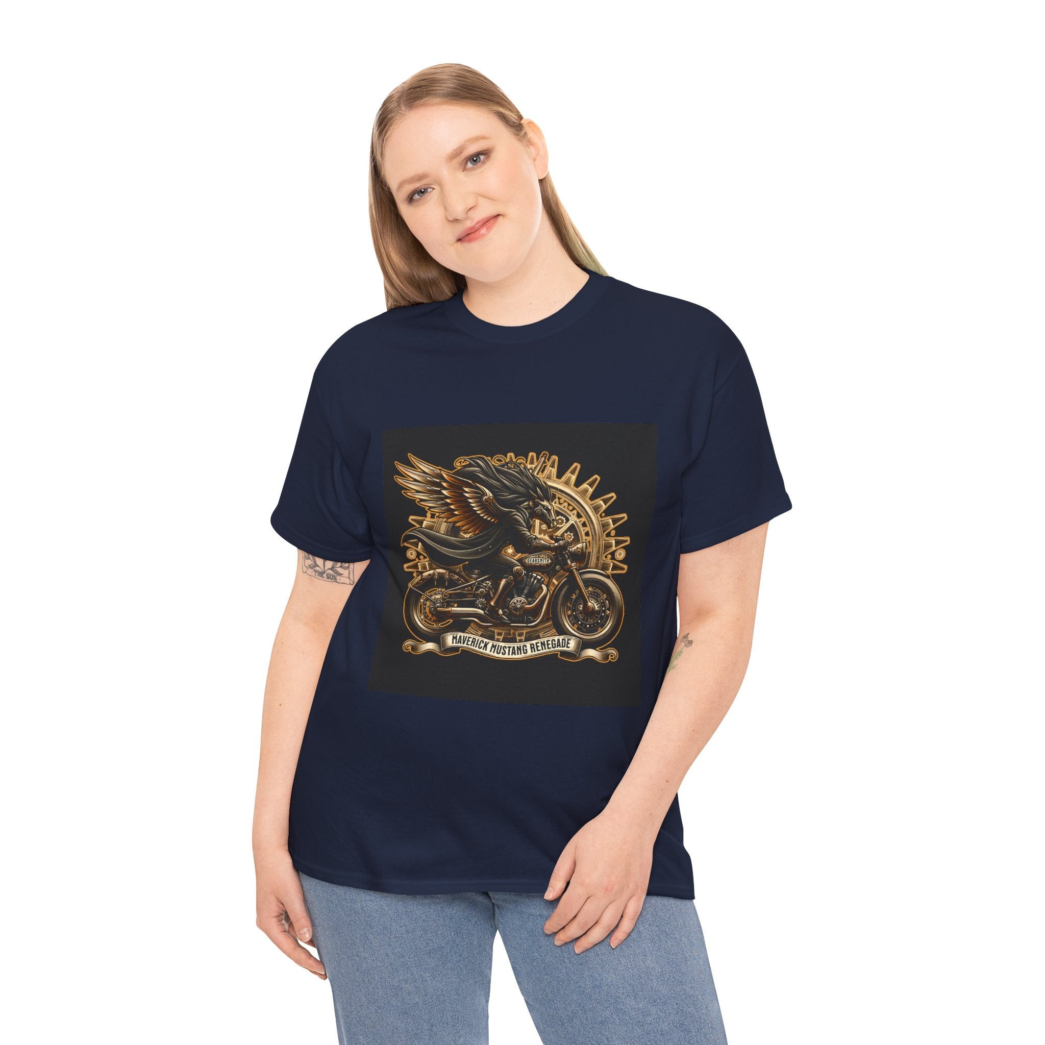 Vintage Winged Motorcycle Tee — "Ride Forever, Ride Free" Biker T-Shirt