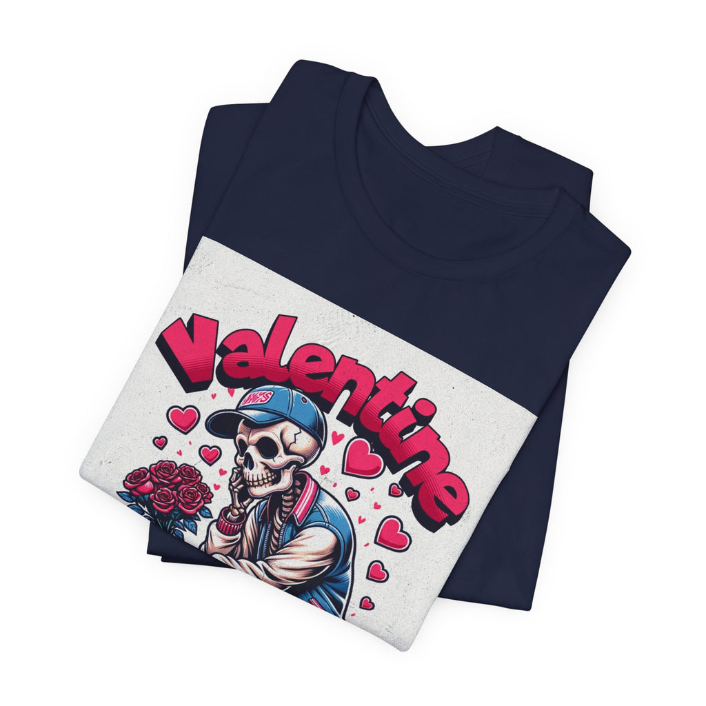 Valentine Skull T-Shirt – "Love & Blessed" Gothic Valentine Tee