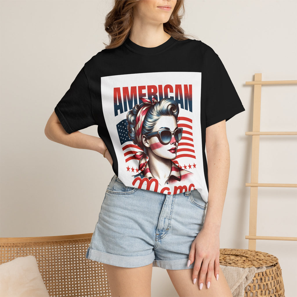 American Mama T‑Shirt — Vintage Patriotic Mom Tee