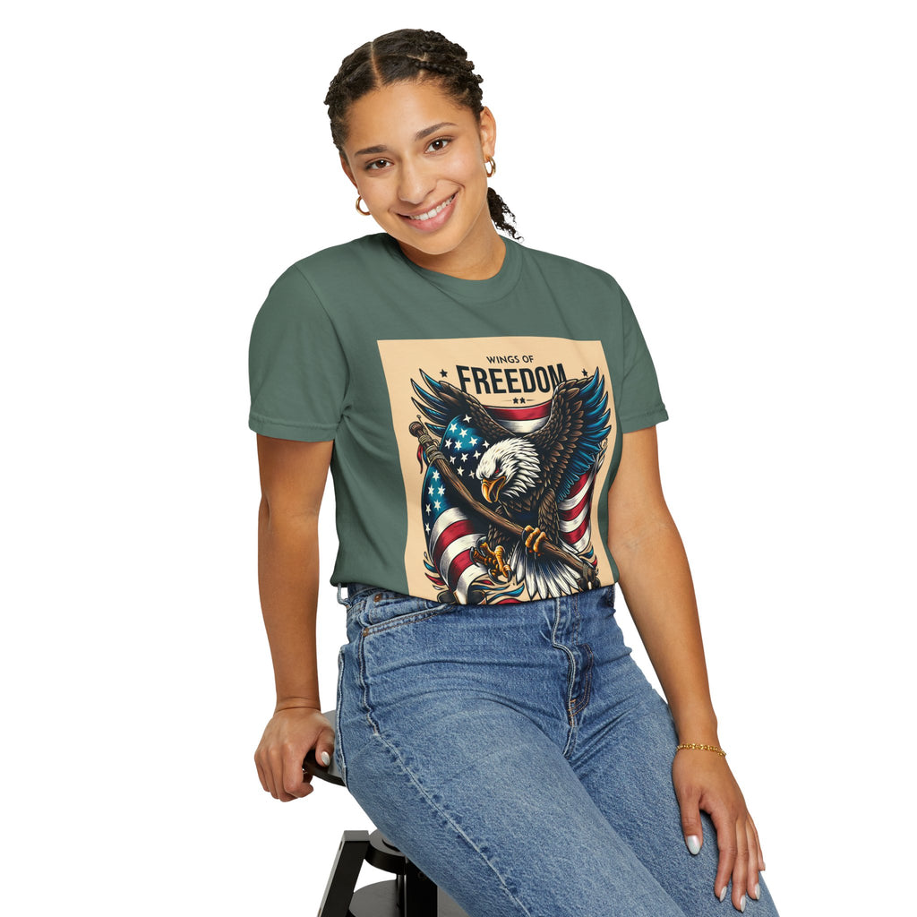 Freedom Eagle T-Shirt — Wings of America Patriotic Graphic Tee