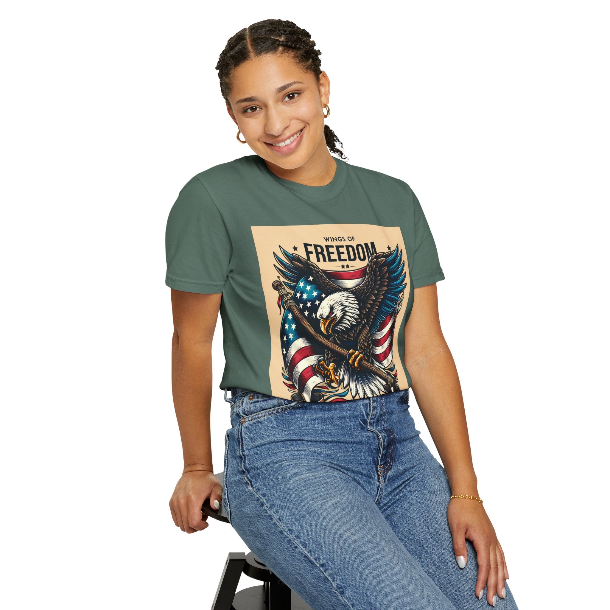 Freedom Eagle T-Shirt — Wings of America Patriotic Graphic Tee