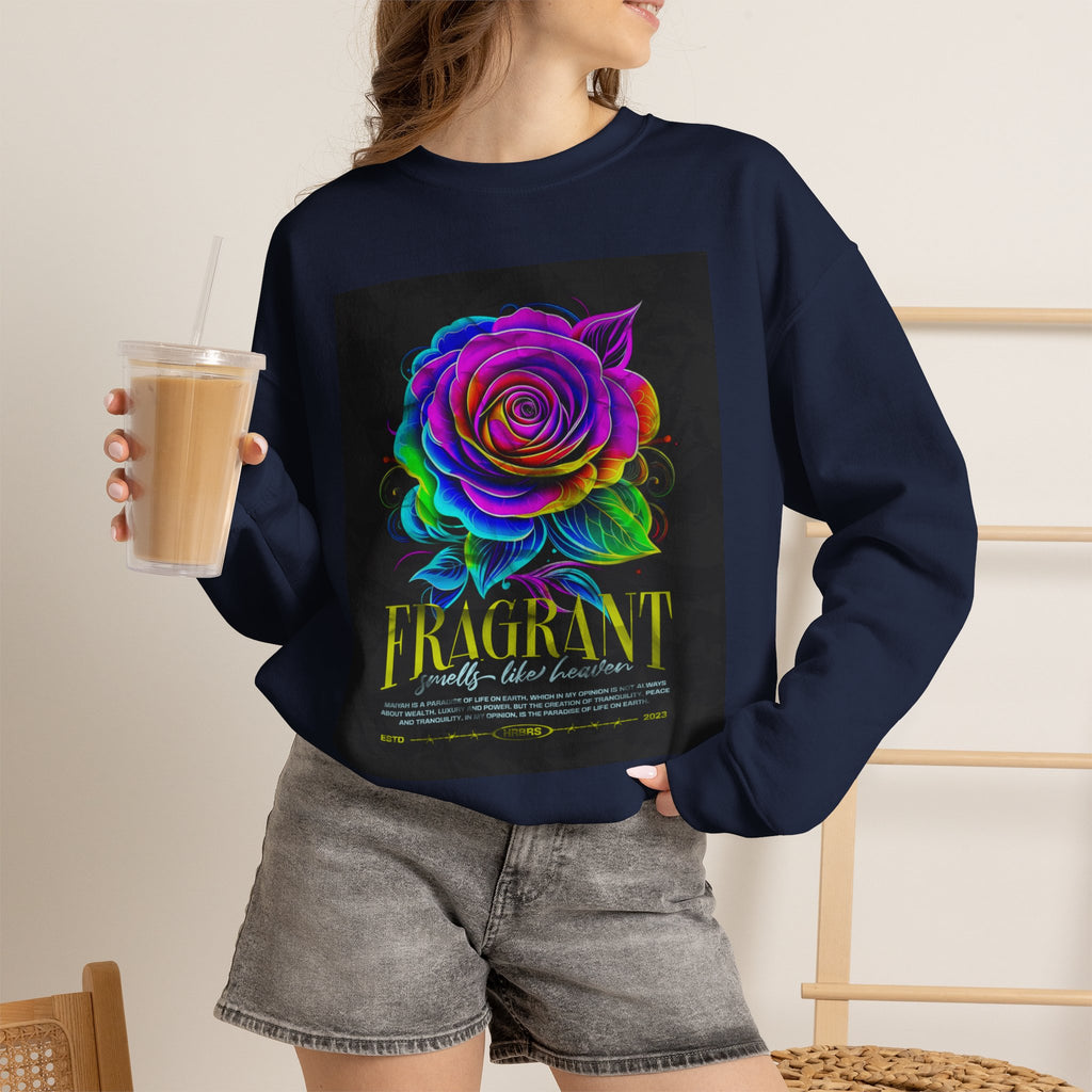 Fluorescent Rose “Fragrant” Crewneck Sweatshirt