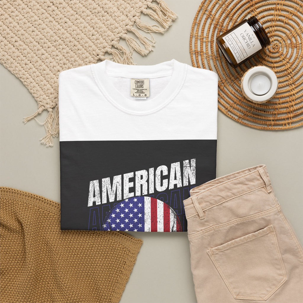 American Skull Flag T-Shirt — "American Forever" Patriotic Graphic Tee