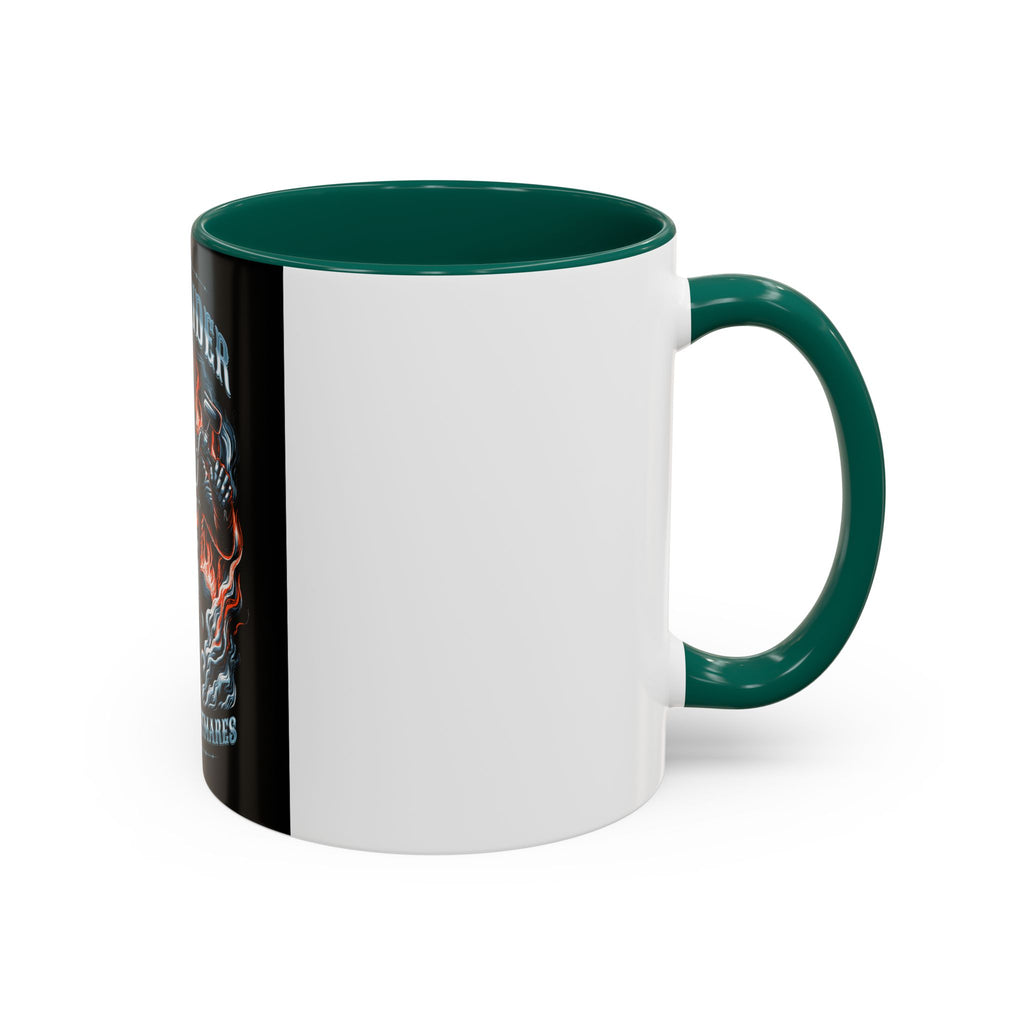 Skull Rider Motorcycle Mug – "Born of Nightmares" Biker Coffee Cup (11oz/15oz)