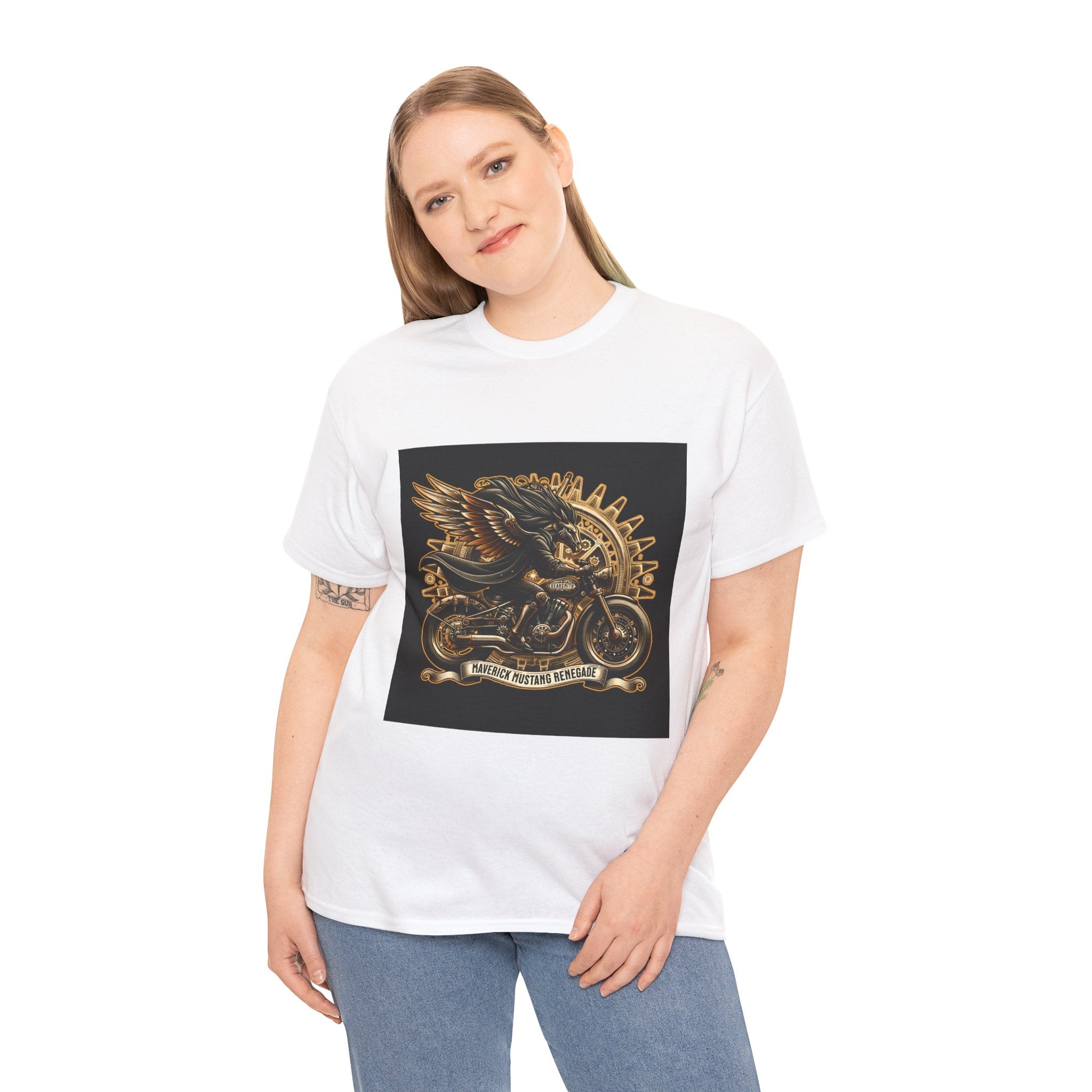 Vintage Winged Motorcycle Tee — "Ride Forever, Ride Free" Biker T-Shirt