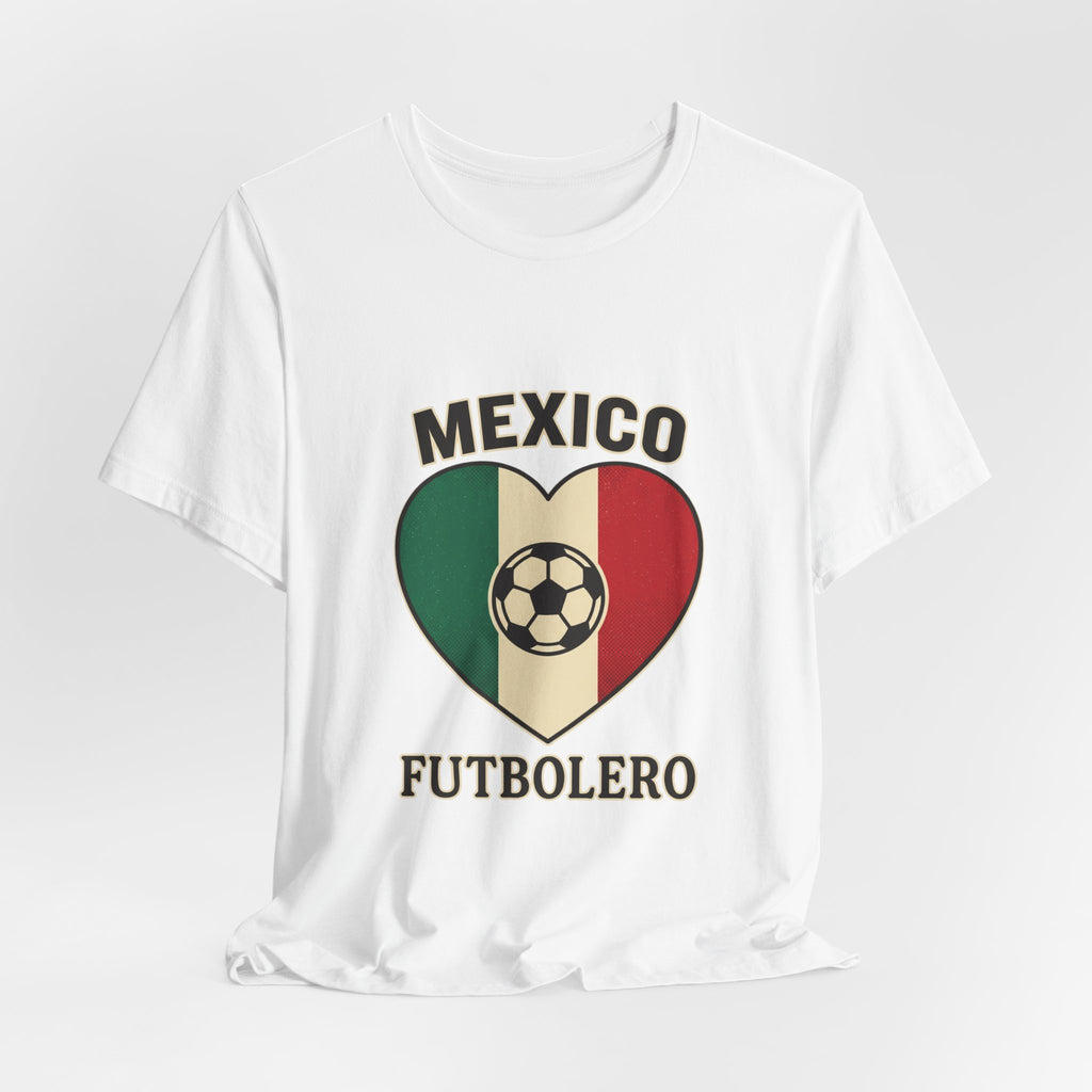 Mexico Heart Flag Futbolero Tee | Soccer Country Pride