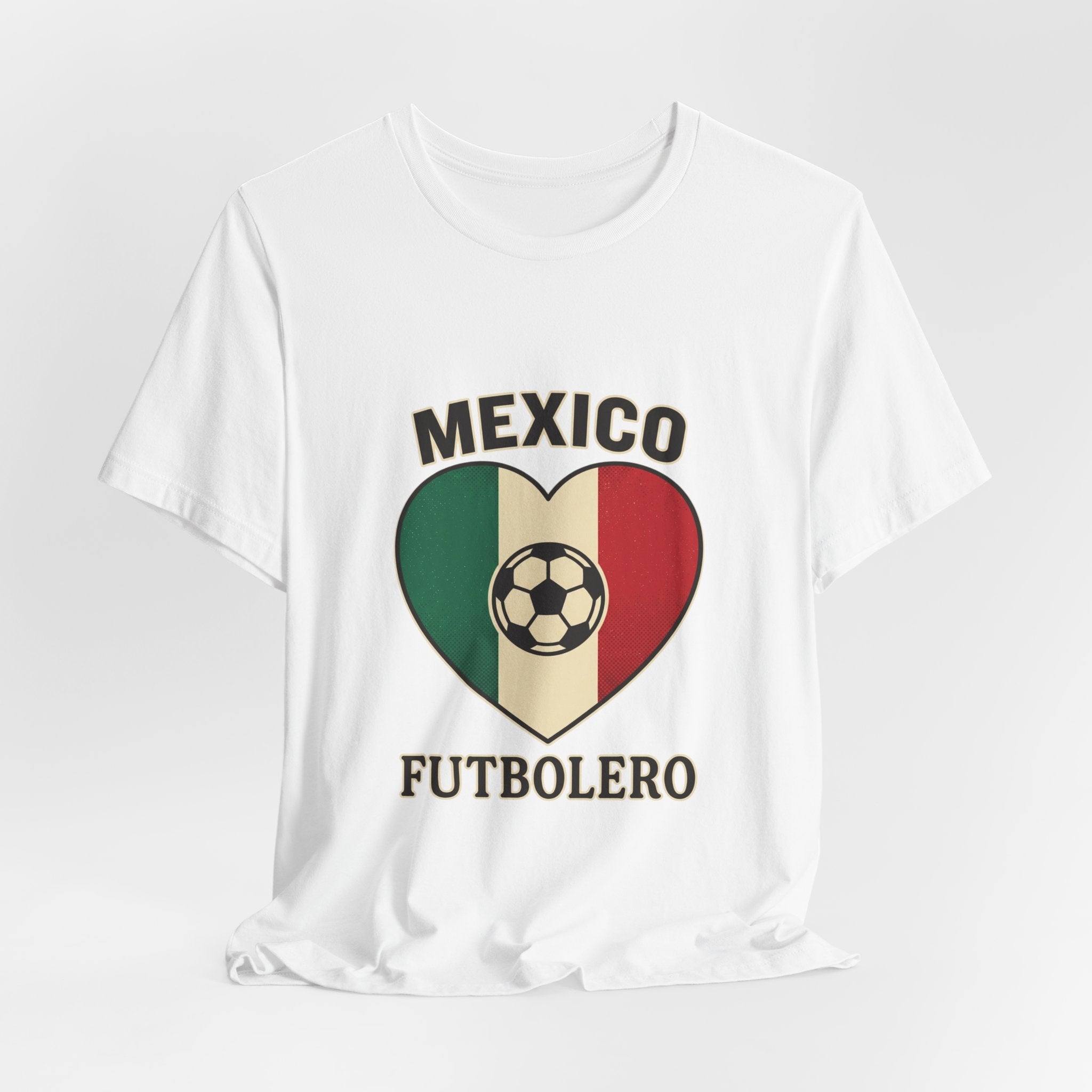 Mexico Heart Flag Futbolero Tee | Soccer Country Pride