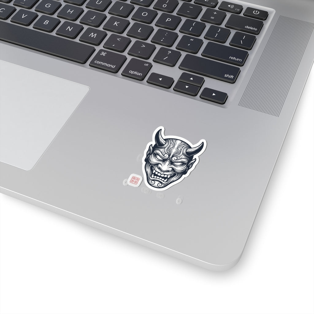 Hannya Mask Sticker | Traditional Tattoo-Inspired, Flash-Style Kiss-Cut