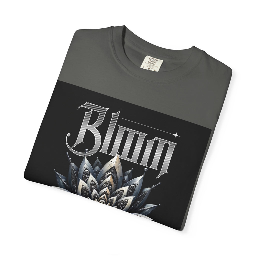 Metal Lotus Graphic T-Shirt — "Bloom" Gothic Band Poster Tee