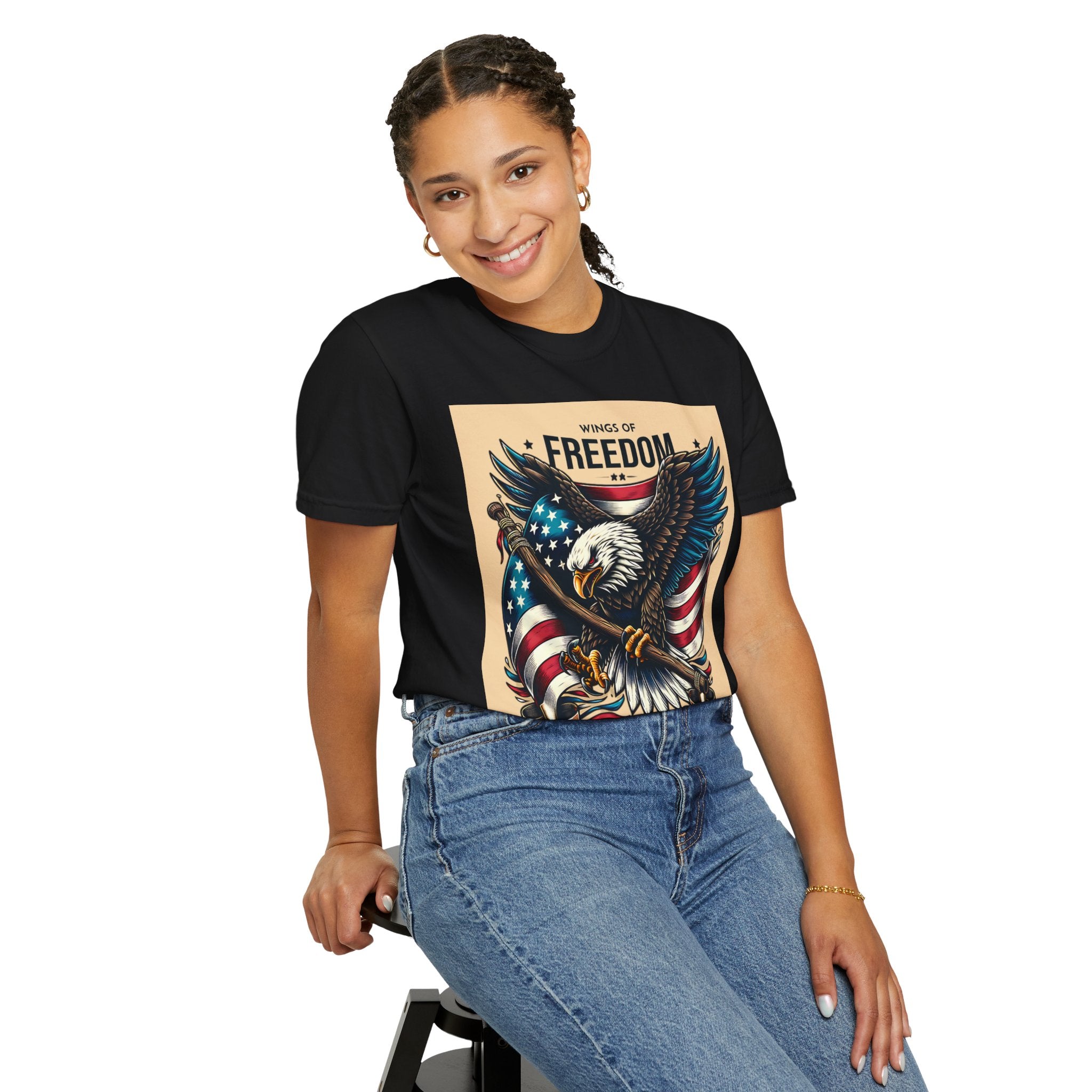 Freedom Eagle T-Shirt — Wings of America Patriotic Graphic Tee