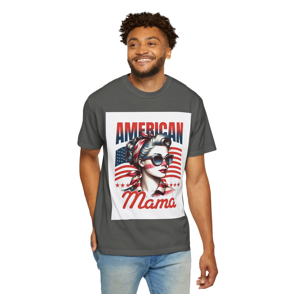 American Mama T‑Shirt — Vintage Patriotic Mom Tee