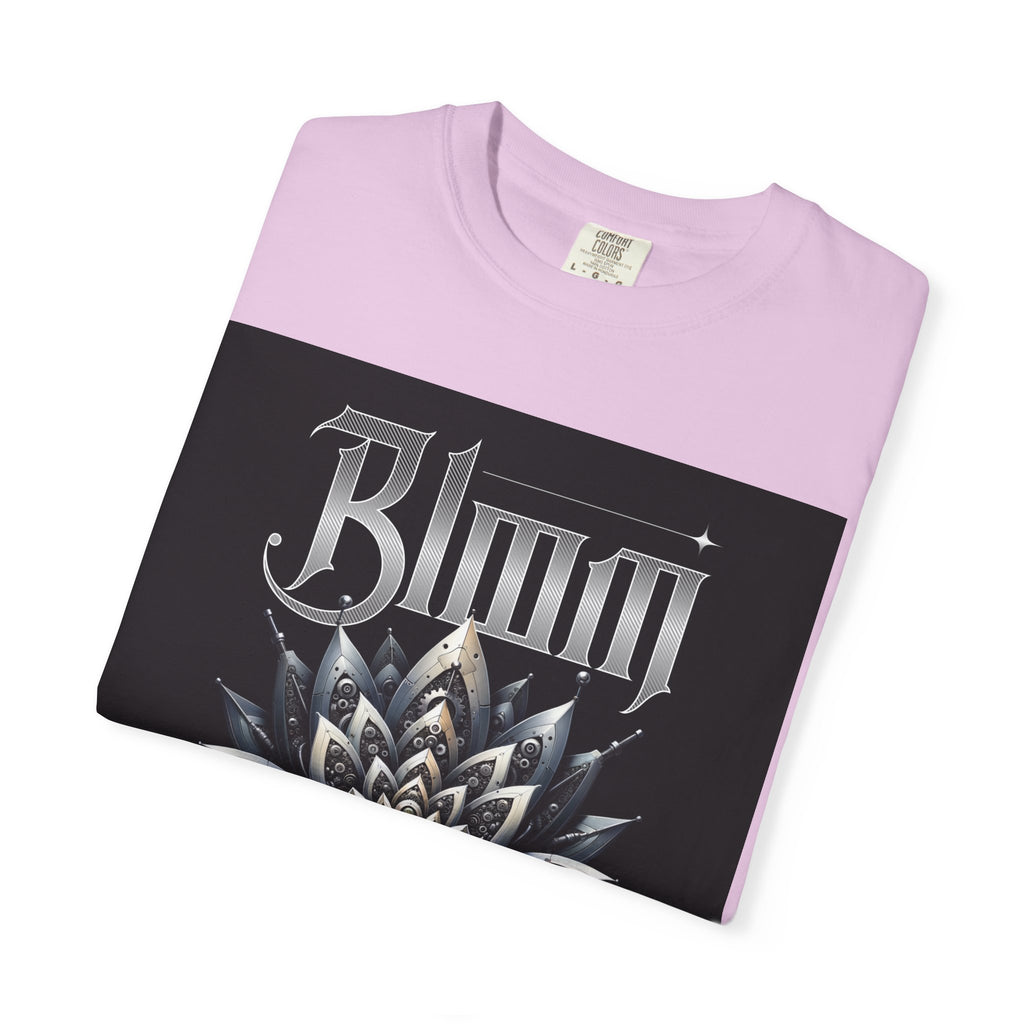 Metal Lotus Graphic T-Shirt — "Bloom" Gothic Band Poster Tee