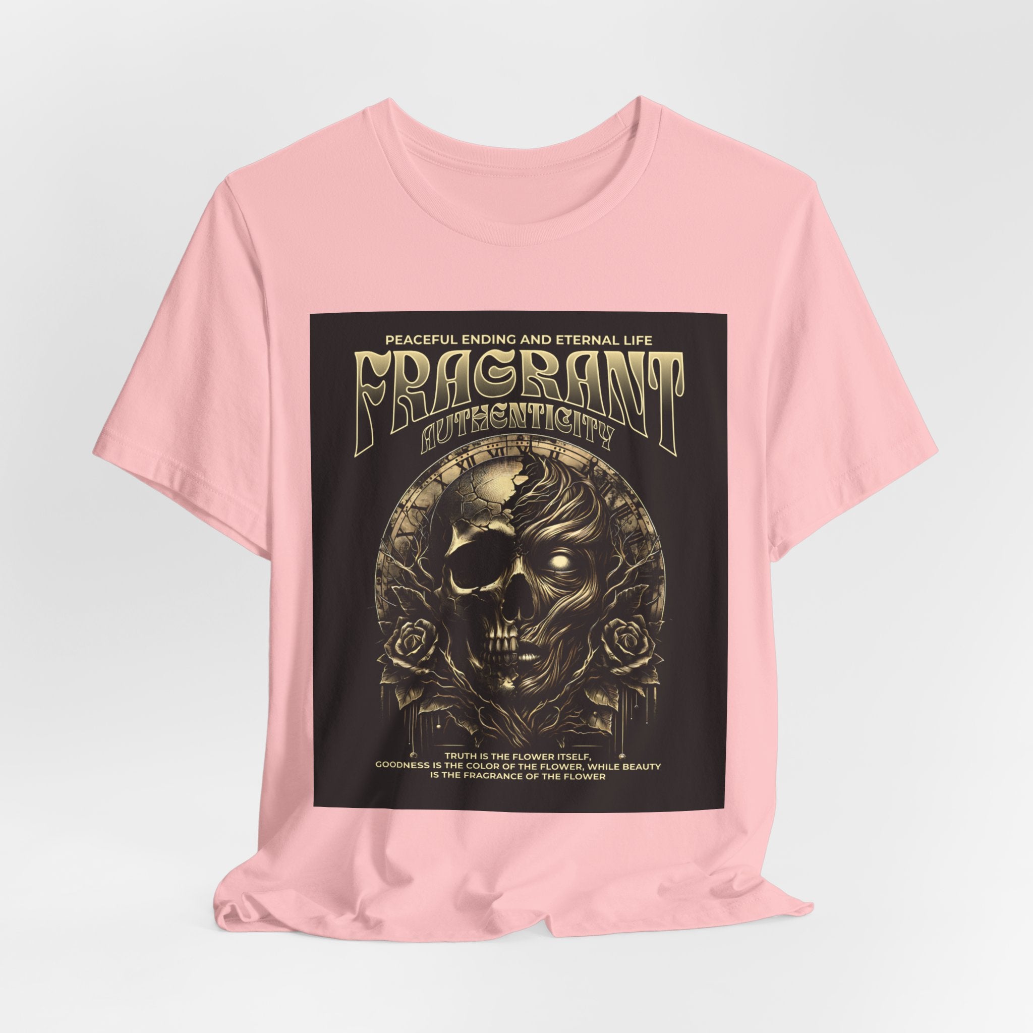 Skull & Roses Graphic Tee — "Fragrant" Vintage Gothic Band Shirt