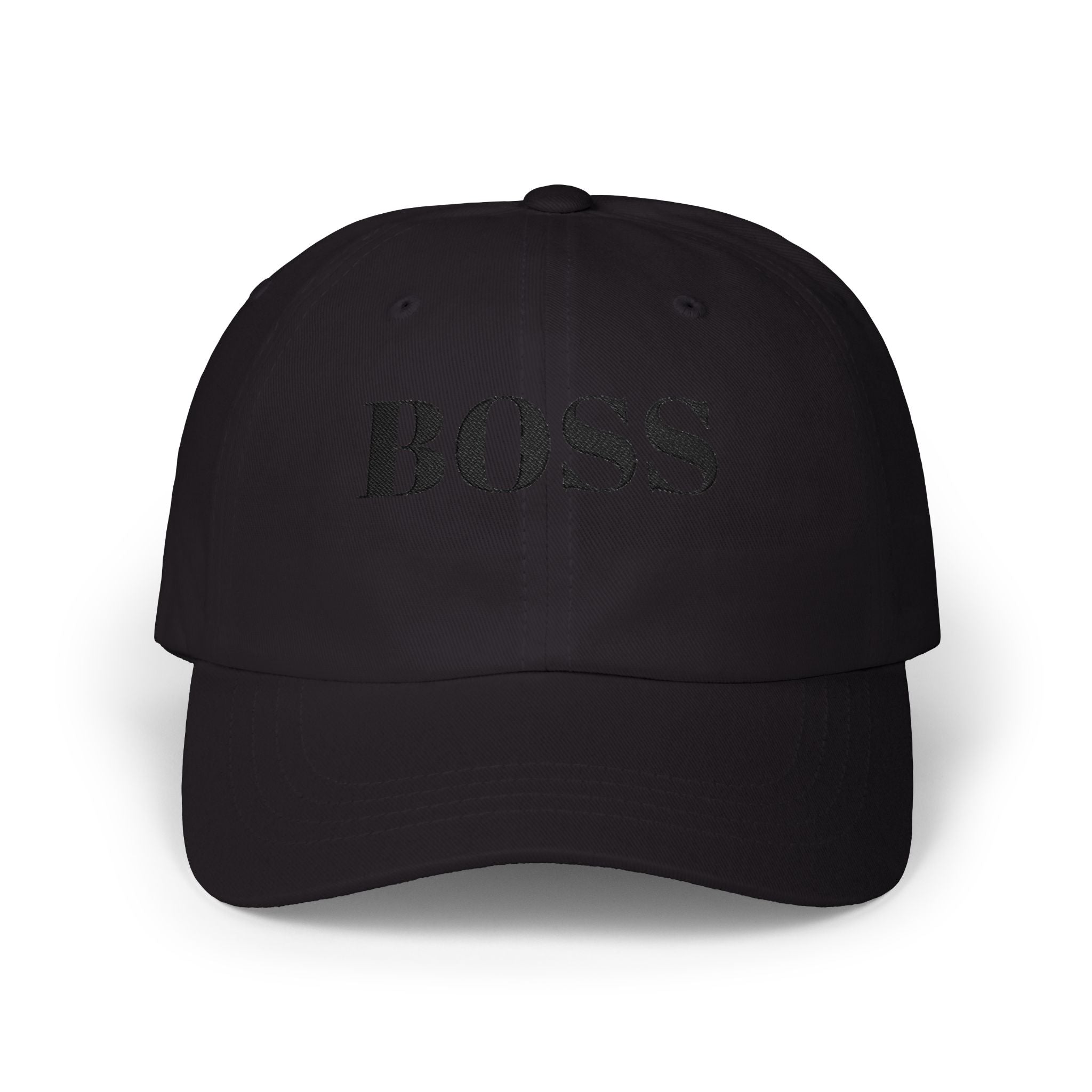 BOSS Embroidered Dad Cap - Classic White Baseball Hat