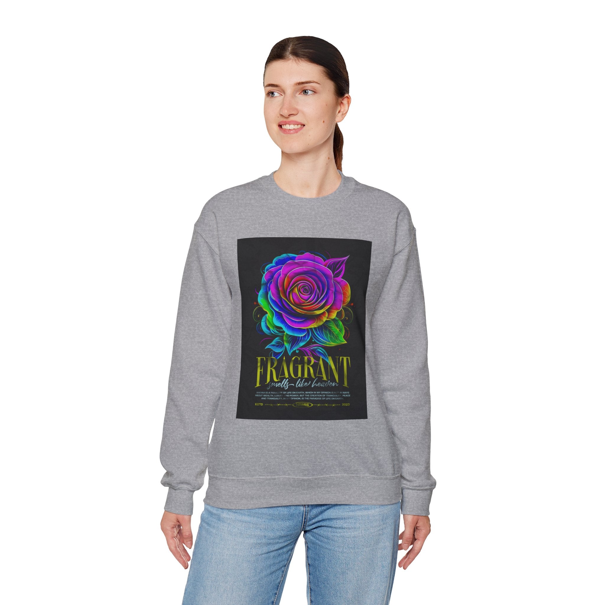 Fluorescent Rose “Fragrant” Crewneck Sweatshirt